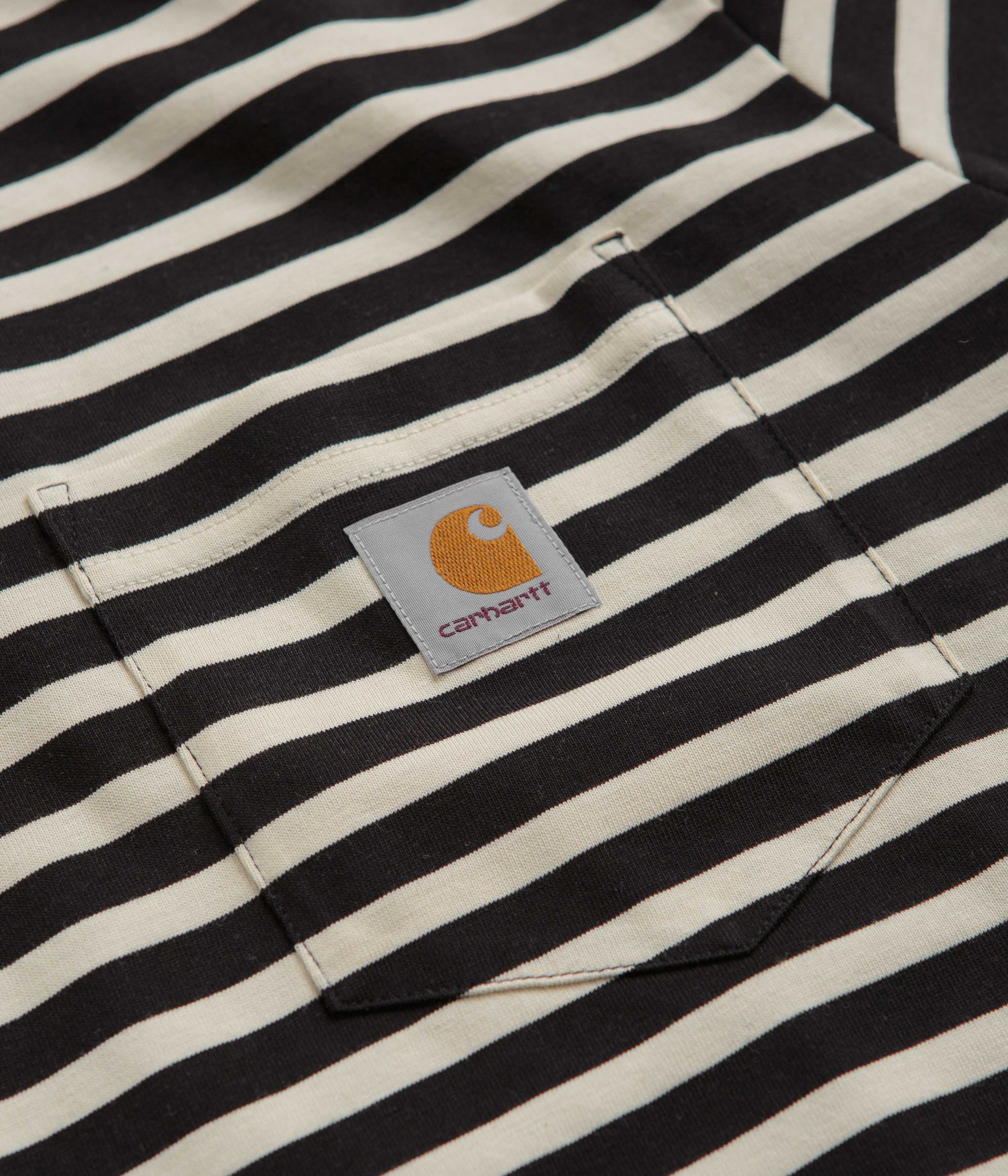 Carhartt Seidler Pocket T-Shirt - Seidler Stripe / Salt / Black - Image 3