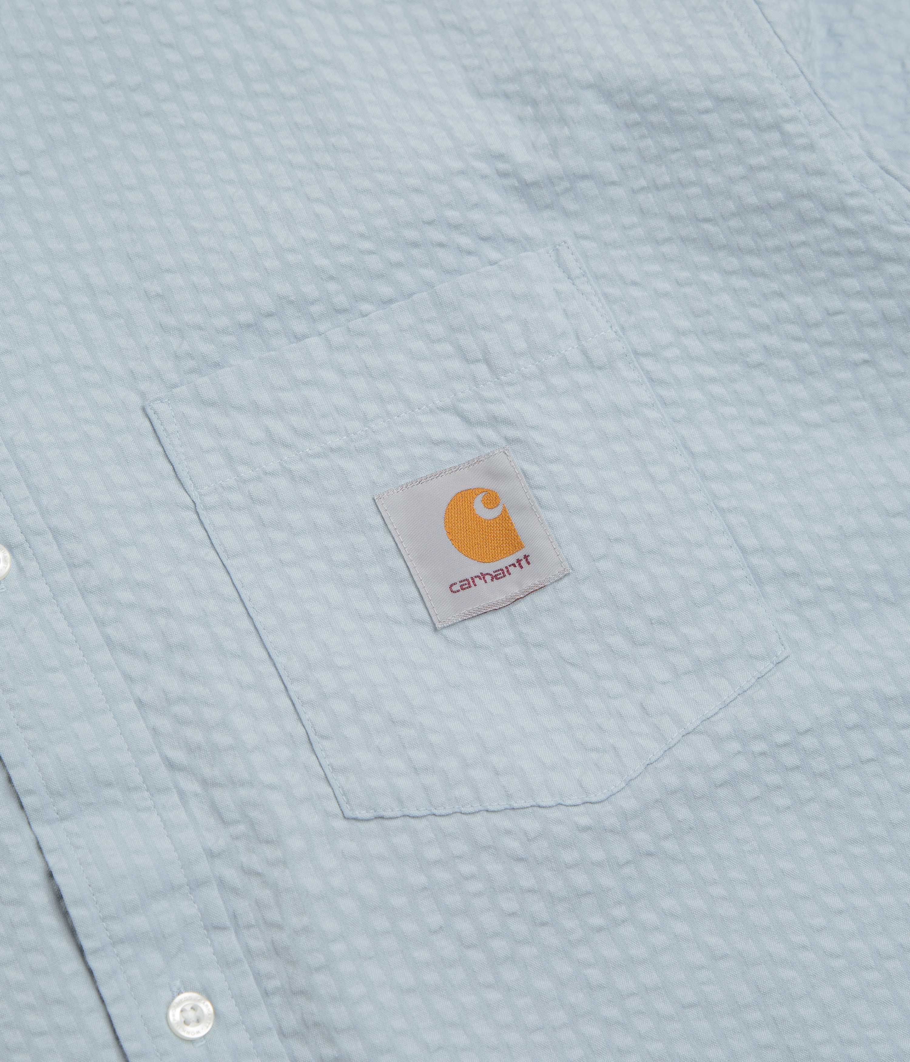 Carhartt Toland Short Sleeve Shirt - Toland Stripe / Blue Fog - Image 3
