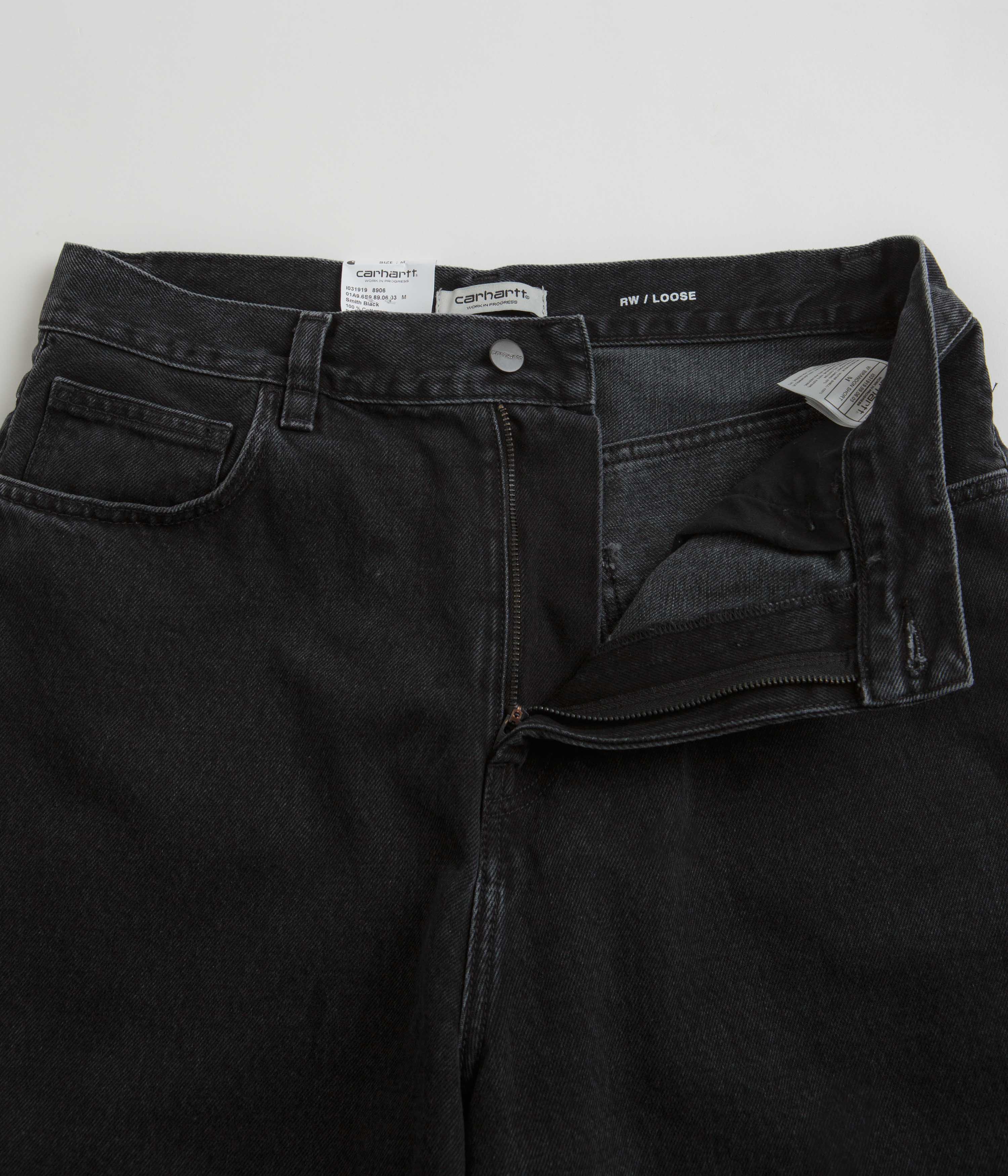 Carhartt Womens Brandon Shorts - Black Stone Washed - Image 6