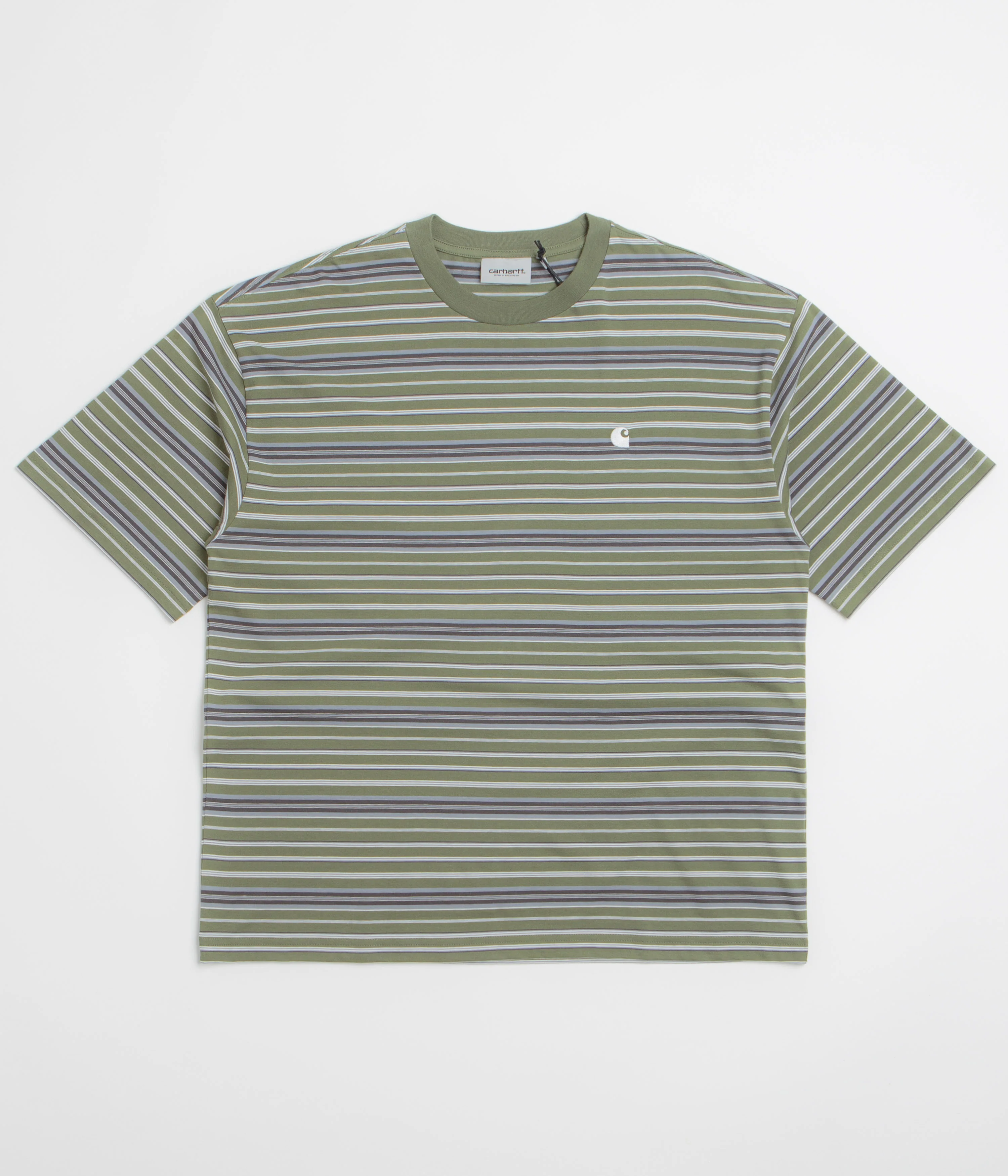 Carhartt Zane T-Shirt - Zane Stripe / Dollar Green