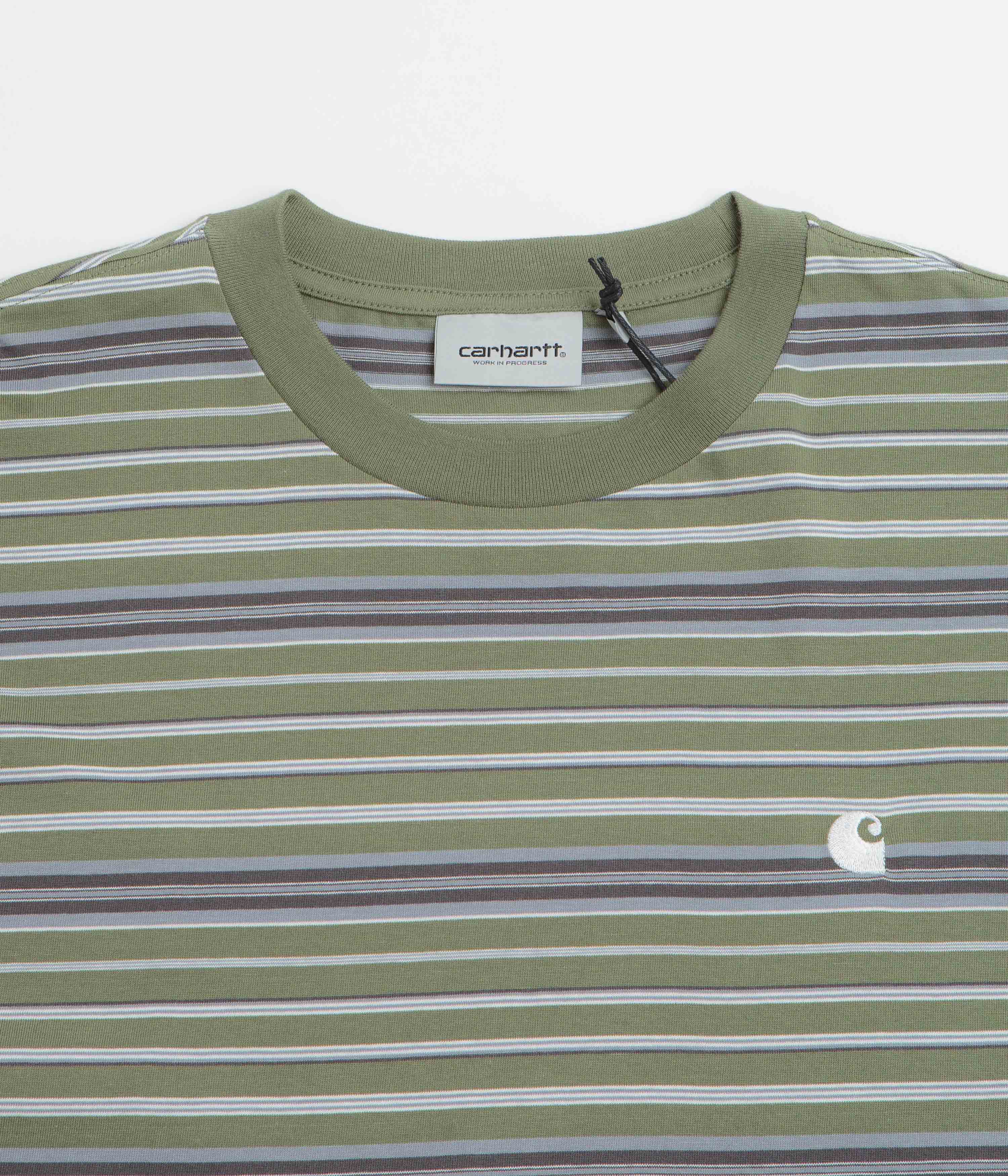 Carhartt Zane T-Shirt - Zane Stripe / Dollar Green - Image 2