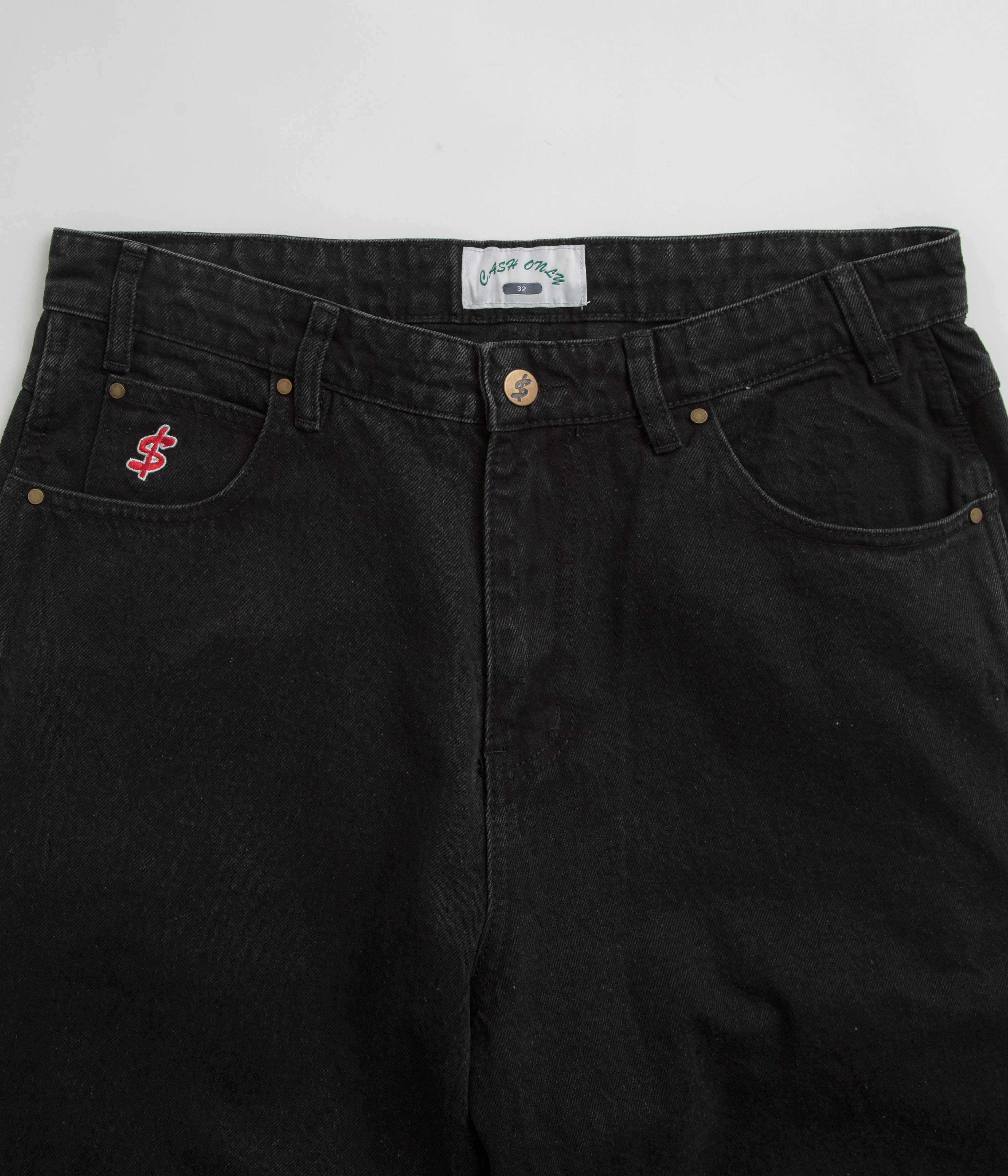 Cash Only Blockout Denim Jeans - Washed Black - Image 4