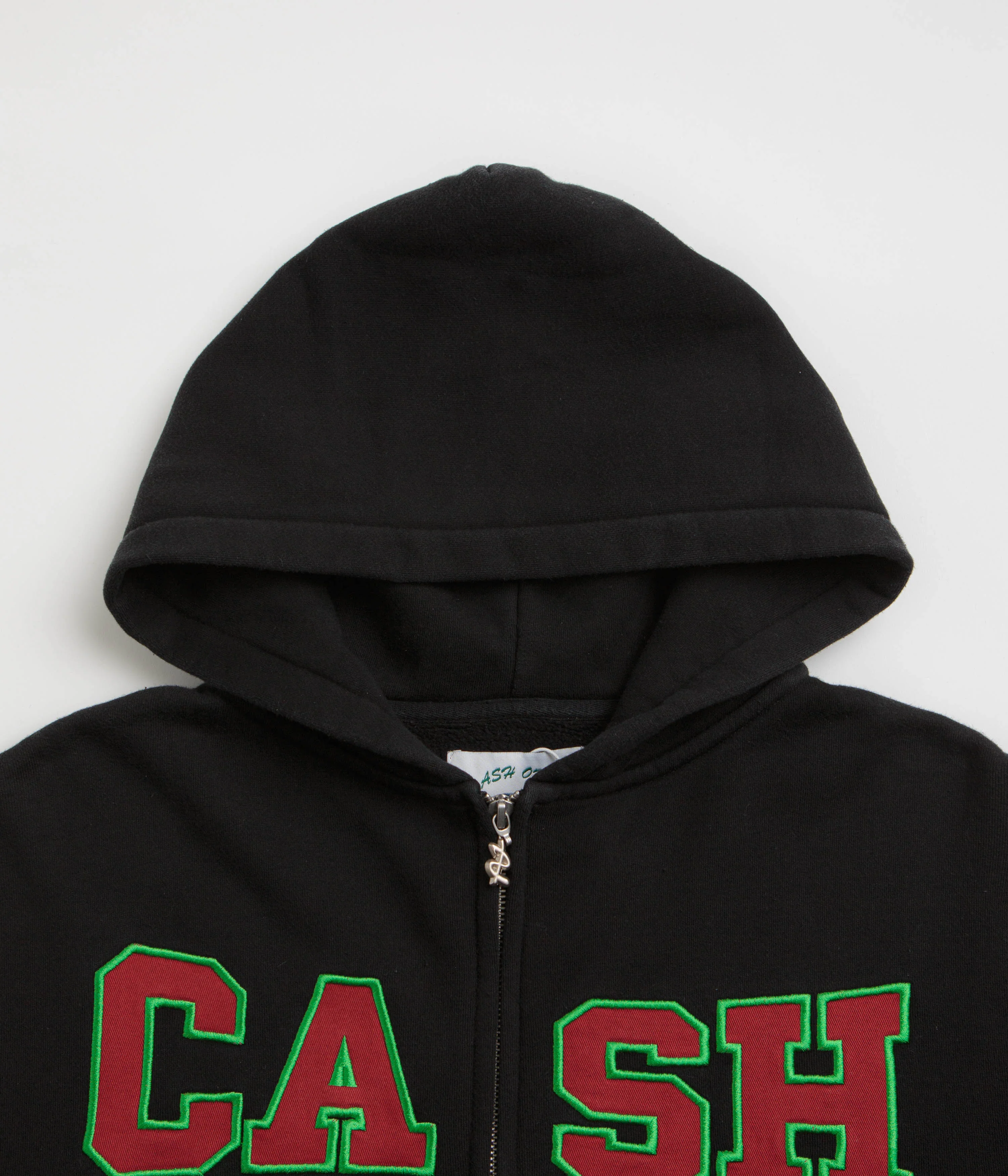 Cash Only Campus Zip-Thru Hoodie - Washed Black - Image 2