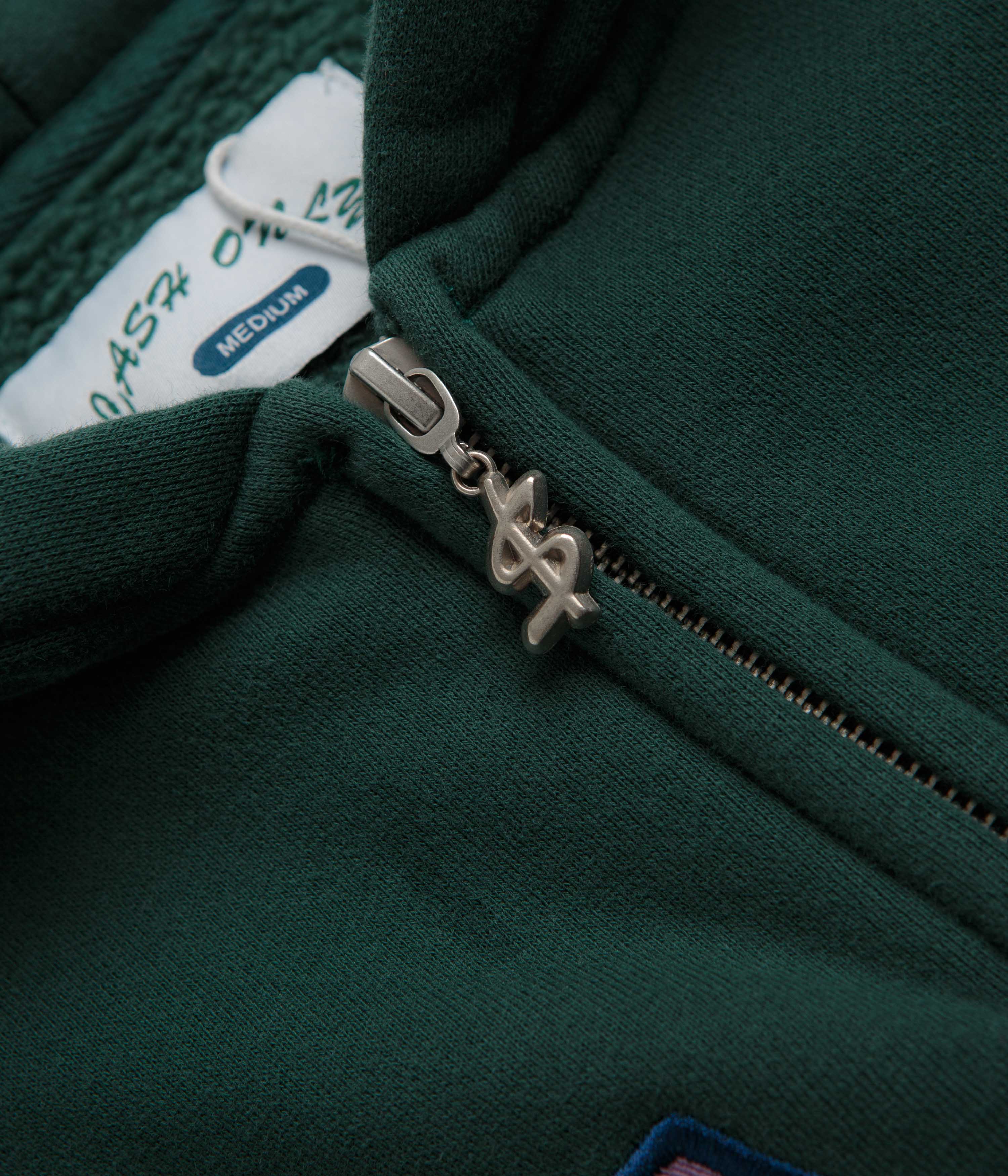 Cash Only Campus Zip-Thru Hoodie - Washed Forest - Image 4