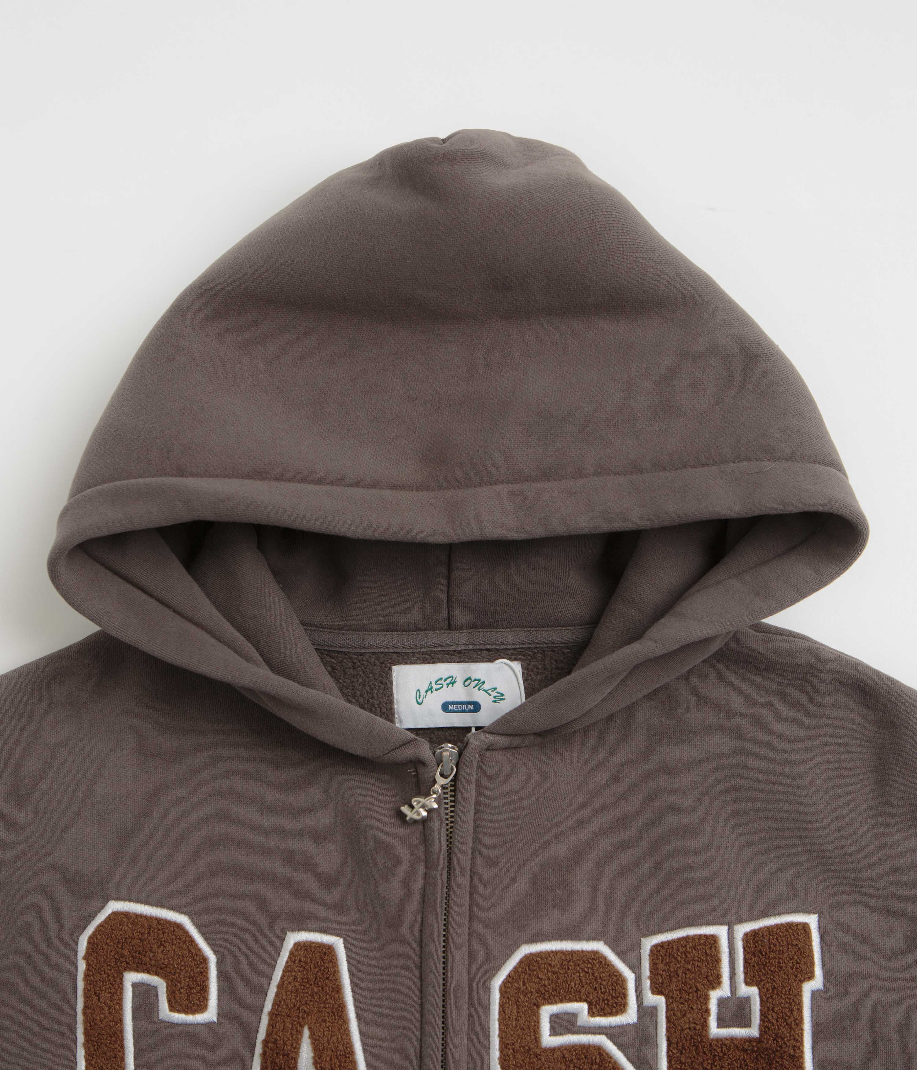 Cash Only Campus Zip Up Hoodie - Charcoal - Image 2