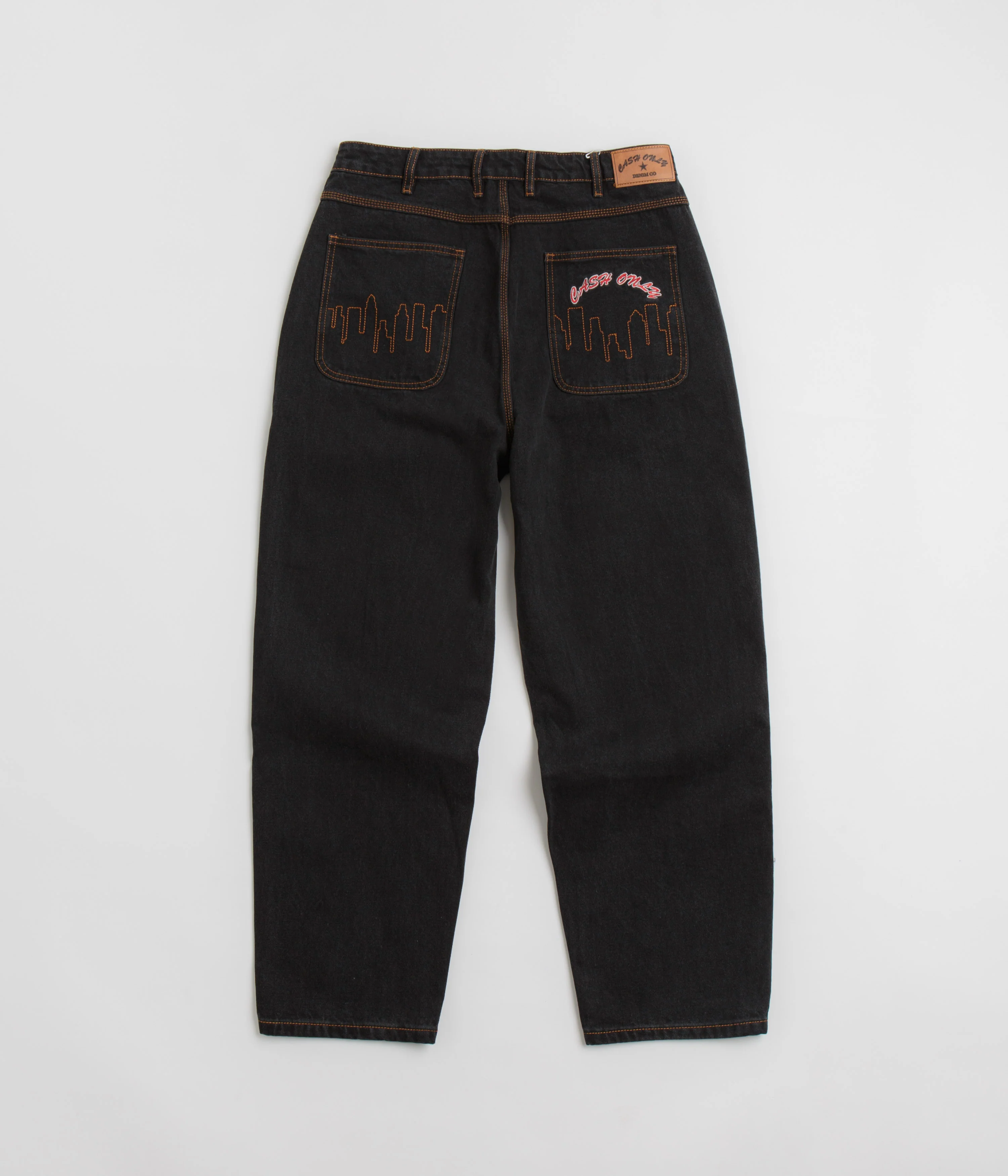 Cash Only Logo Baggy Jeans - Washed Black / Black - Image 3