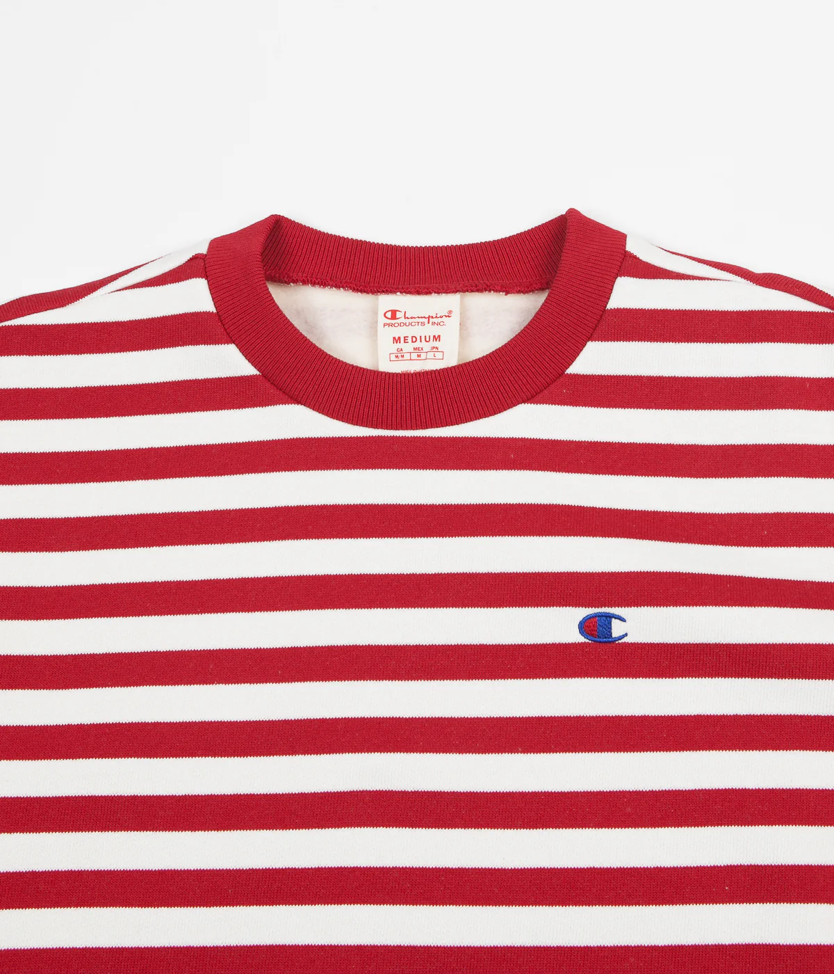 Champion Striped Crewneck Sweatshirt - Red / White - Image 5
