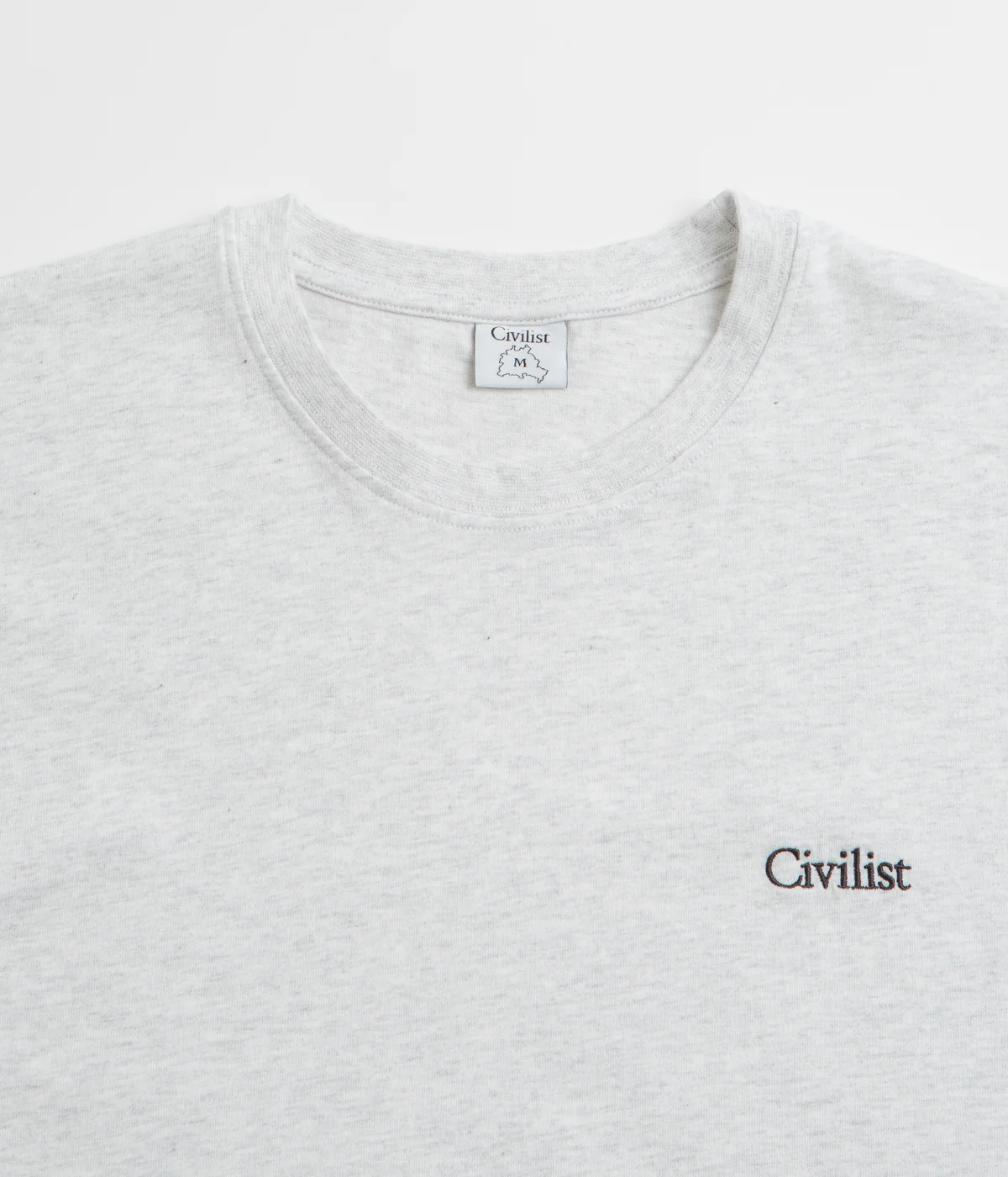 Civilist Mini Logo T-Shirt - Light Heather Grey - Image 2