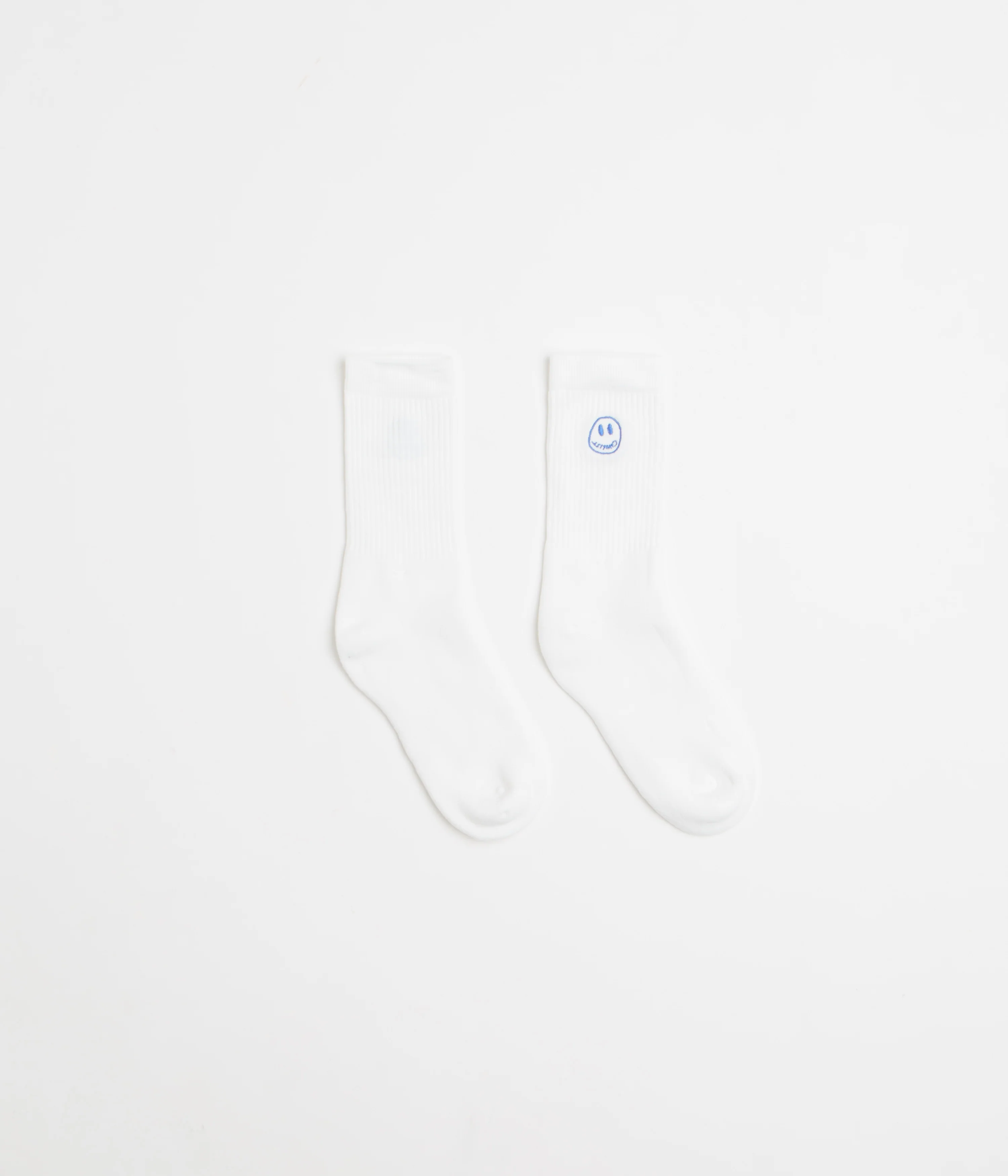 Civilist Mono Smiler Socks - White / Royal