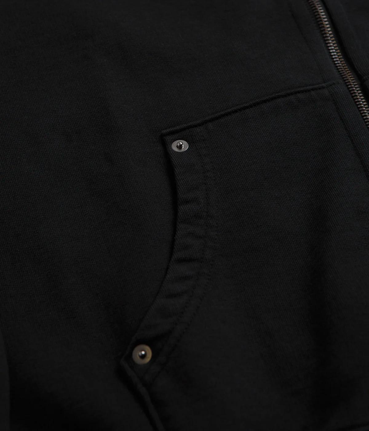 Civilist Studded Heavy Zip Hoodie - Black - Image 5