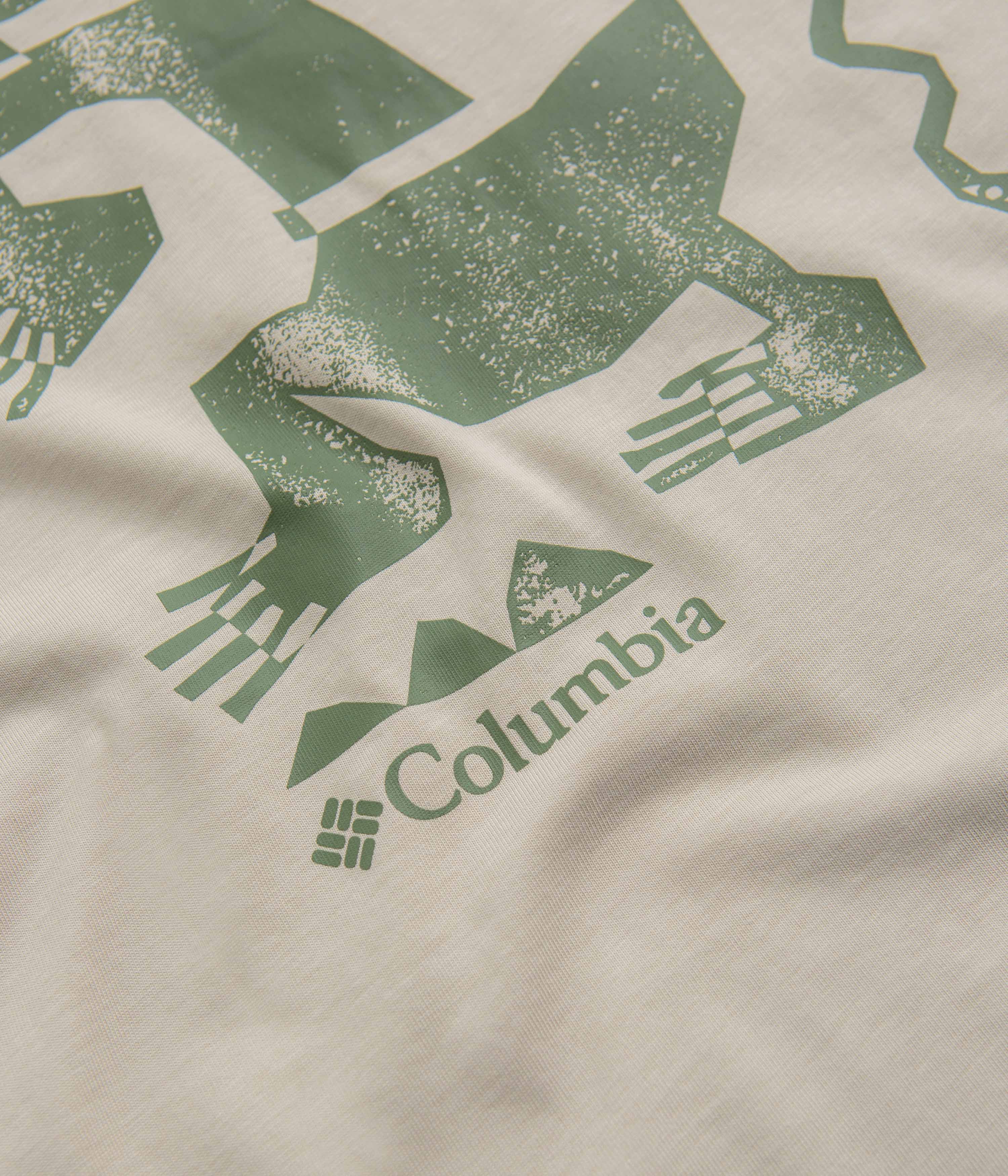 Columbia Explorers Canyon Back T-Shirt - Dark Stone / Bearly Tribe - Image 6