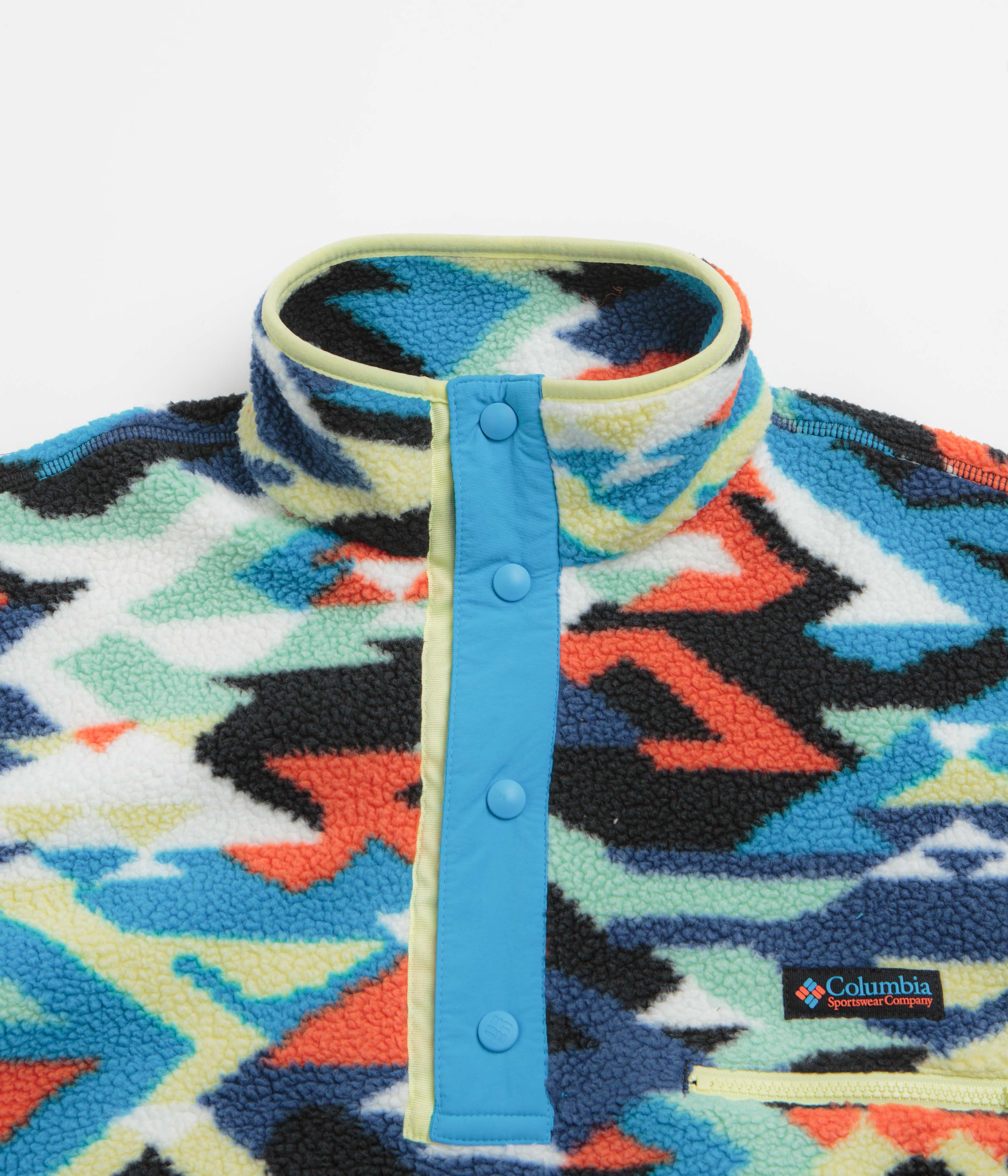 Columbia Helvetia II Printed Half Snap Fleece - Compass Blue / Reflections - Image 2