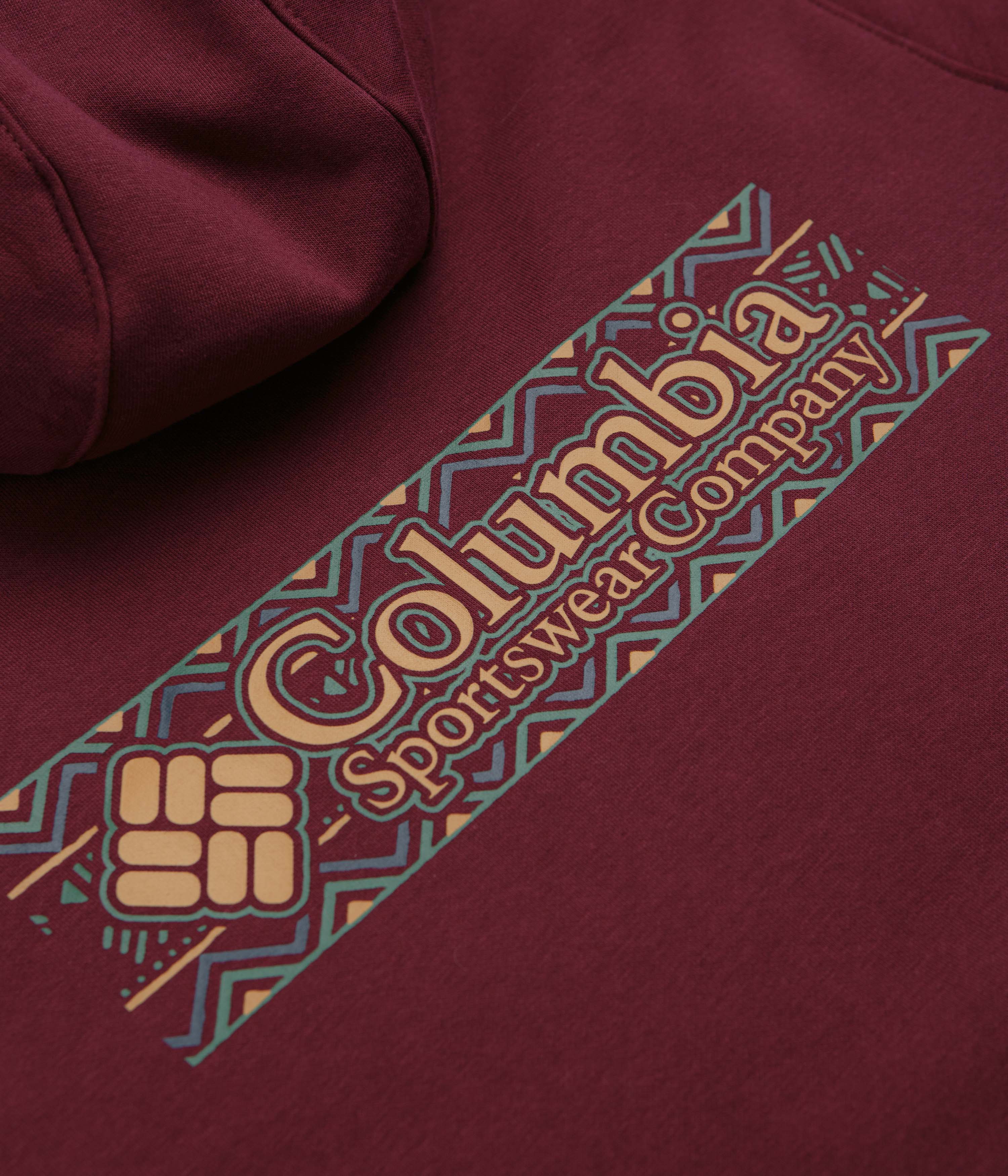 Columbia Meridian Creek Graphic Hoodie - Rich Wine / Branded Blanket - Image 4
