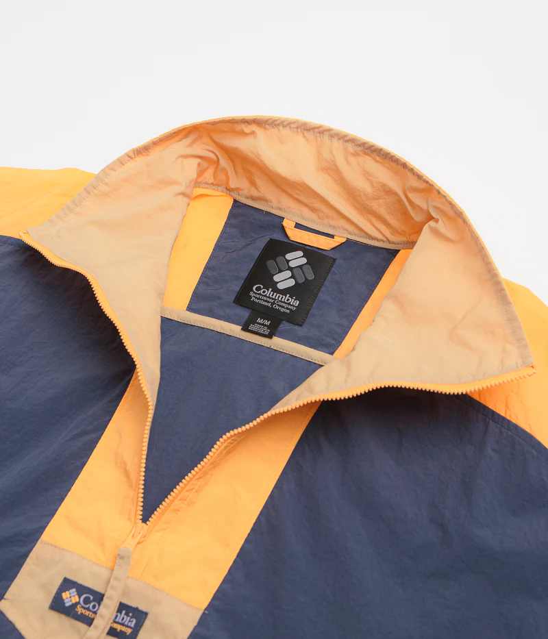 Columbia Riptide II Retro Windbreaker Anorak - Nocturnal / Summer Orange - Image 4