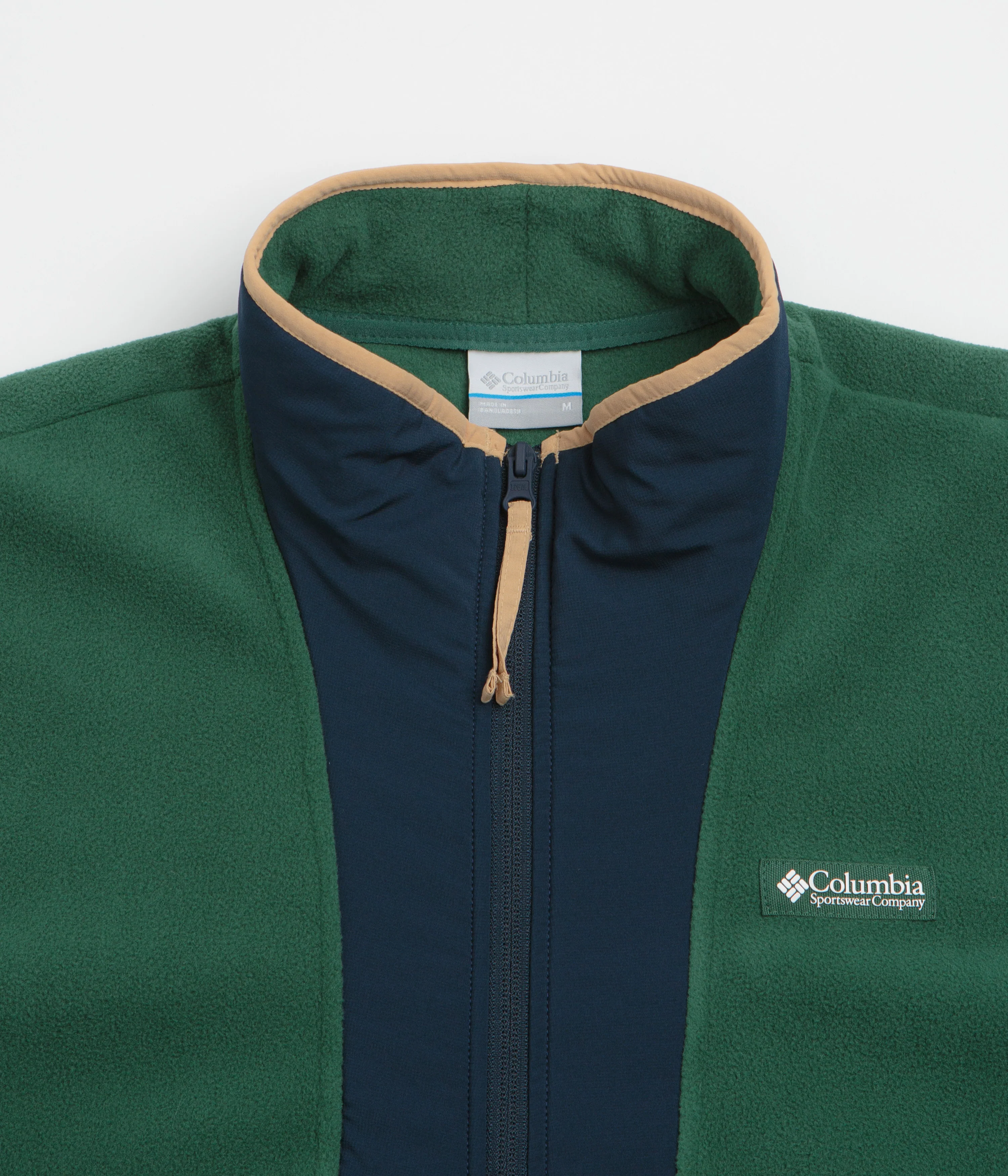 Columbia Sequoia Grove Half Zip Fleece - Rain Forest / Collegiate Navy - Image 2