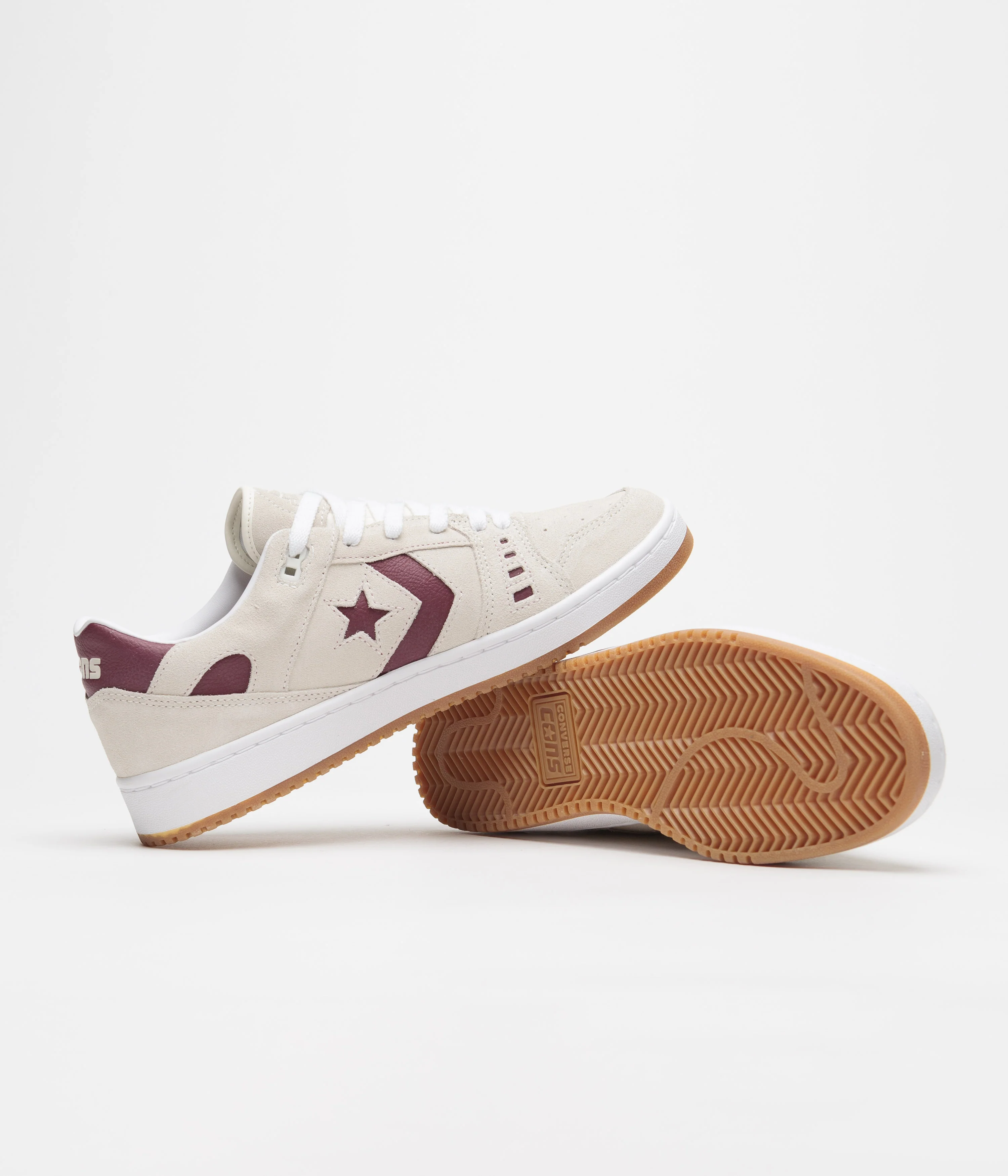 Converse AS-1 Pro Ox Shoes - Egret / Dark Burgundy / Gum - Image 5