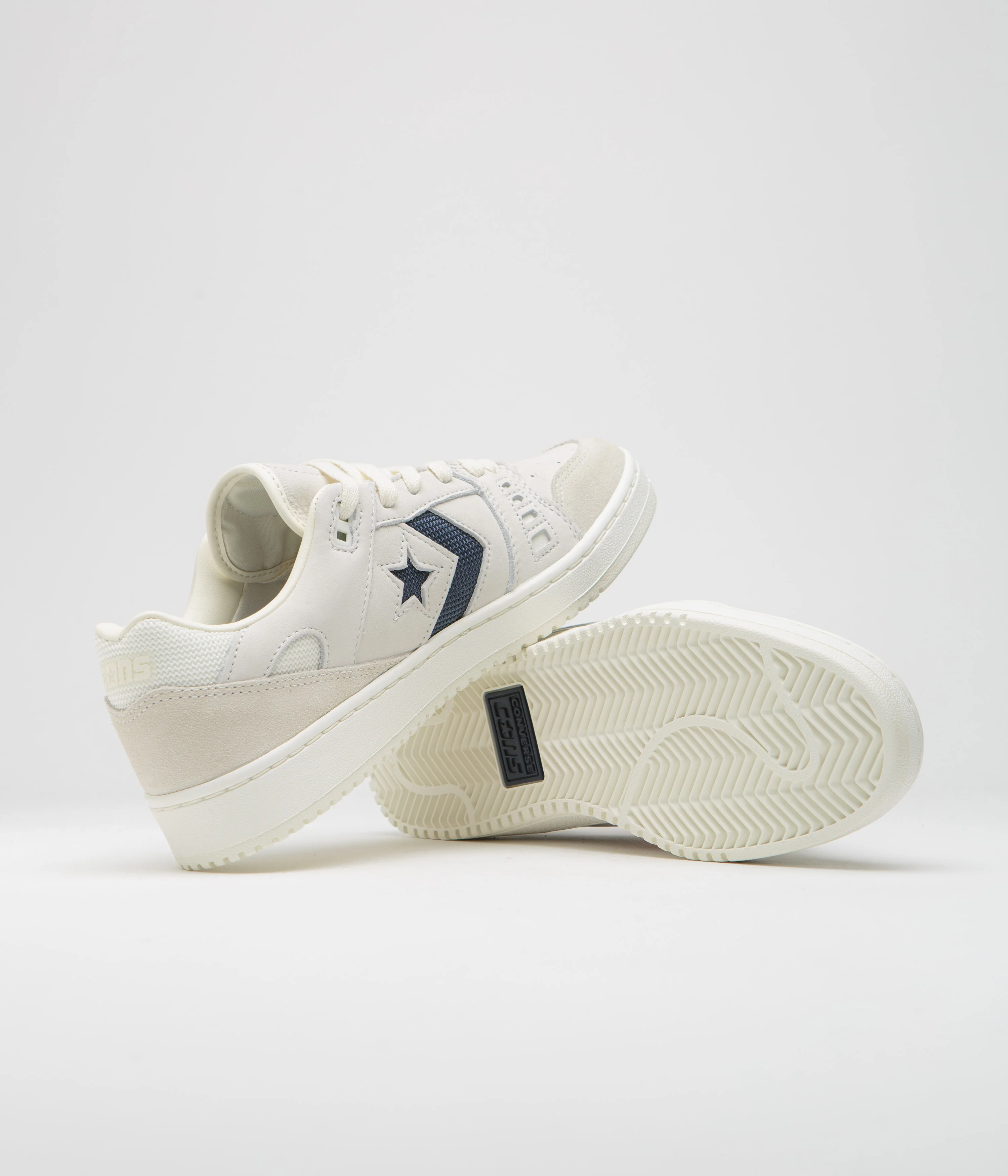 Converse AS-1 Pro Ox Shoes - Egret / Navy / Red - Image 6