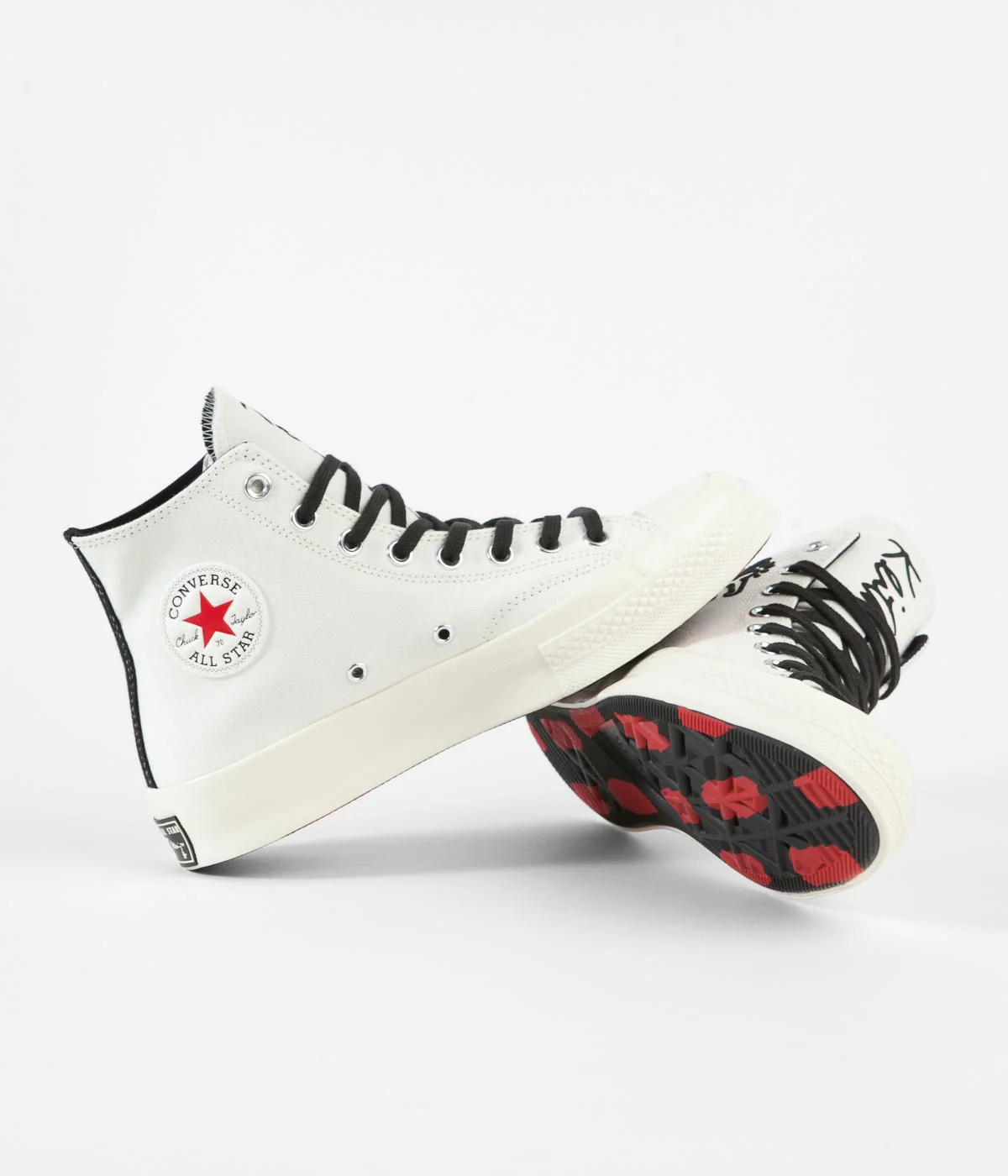 Converse Chuck 70 Hi Keith Haring Shoes - Egret / Black / Red - Image 5