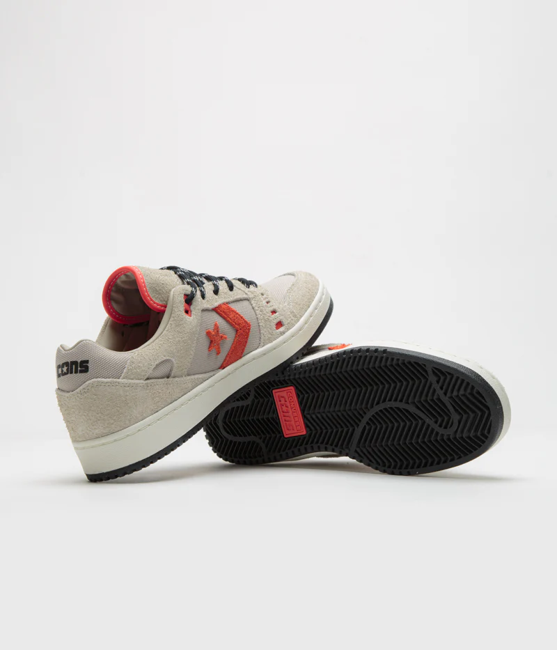 Converse Cons AS-1 Pro Cordura Shoes - Papyrus / Black / Vermillion Red - Image 6