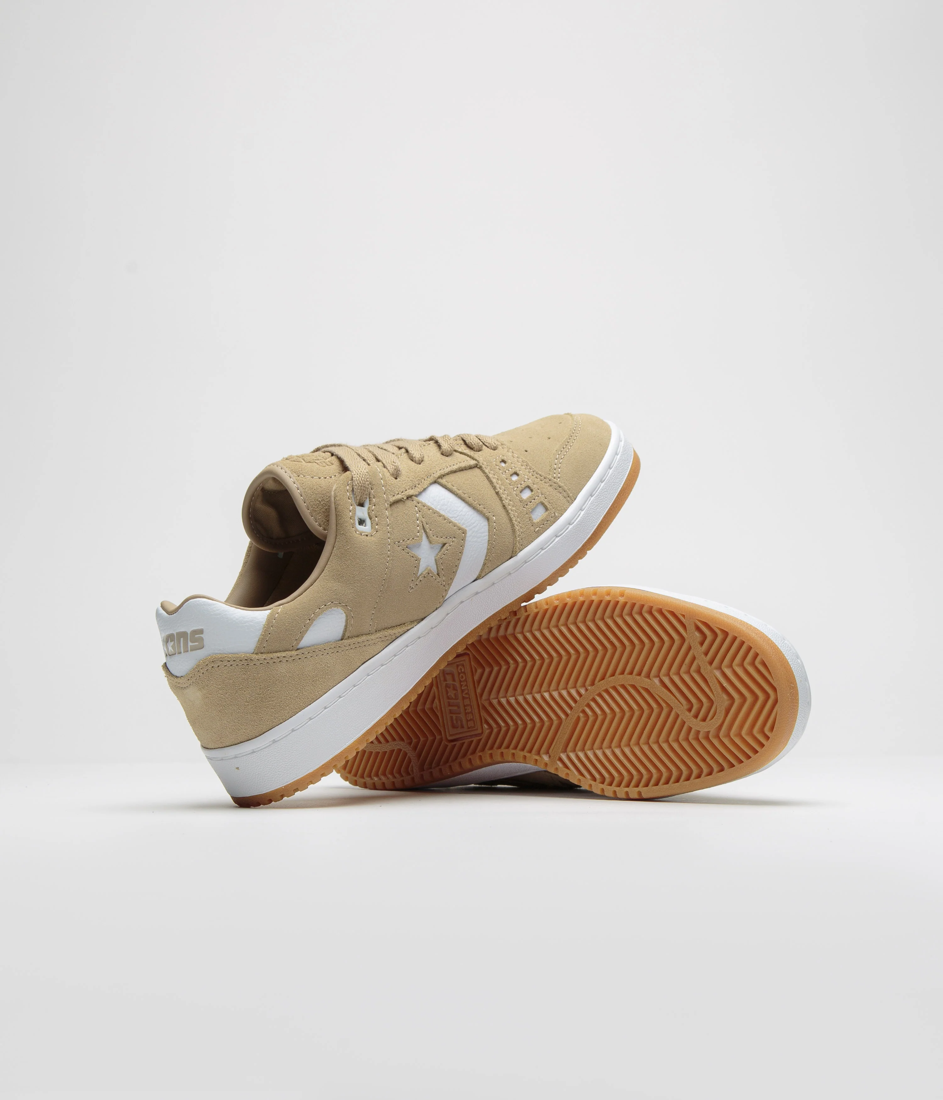 Converse Cons AS-1 Pro Suede Shoes - Nomad Khaki / White / Gum - Image 4