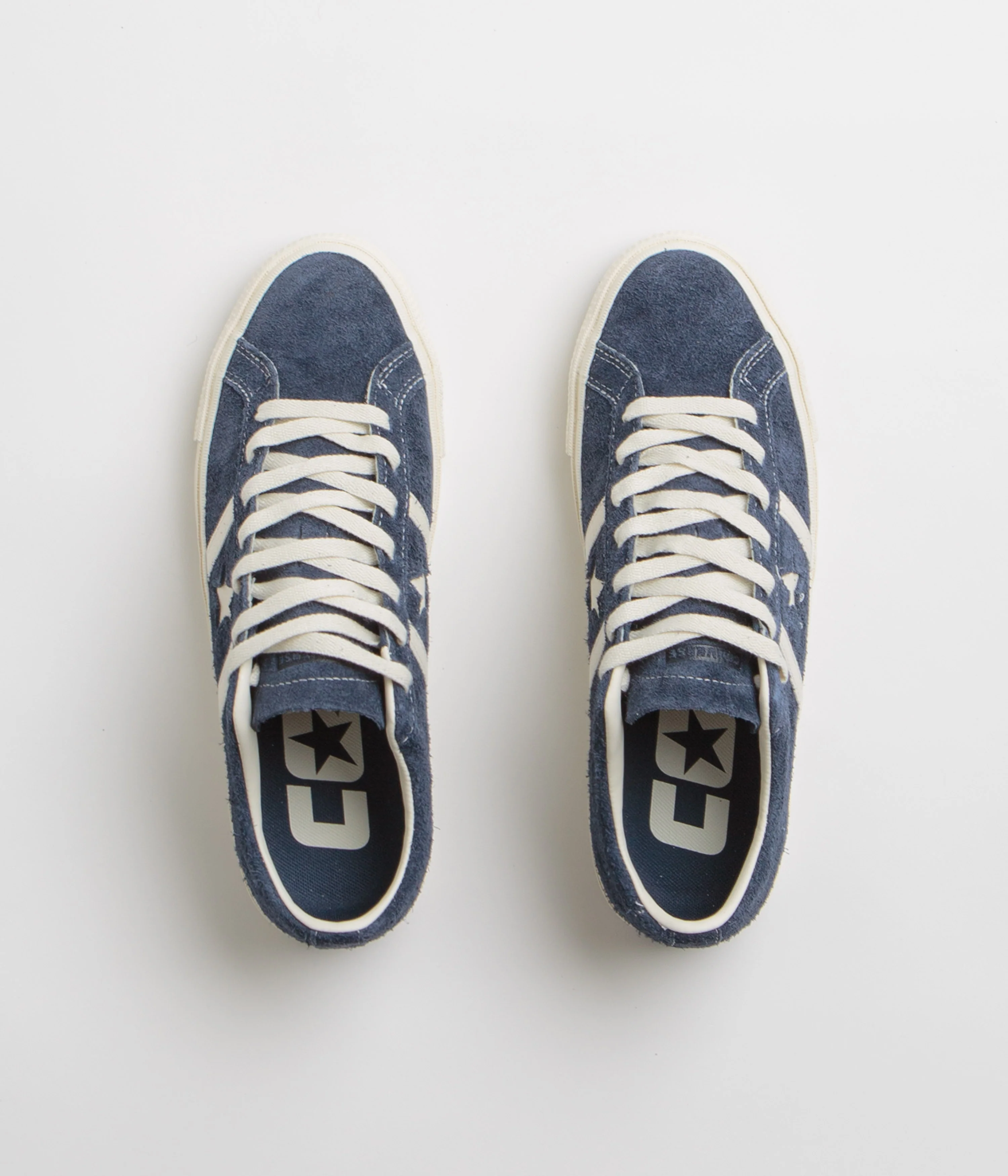 Converse Cons One Star Academy Pro Suede Shoes - Navy / Egret / Egret - Image 6