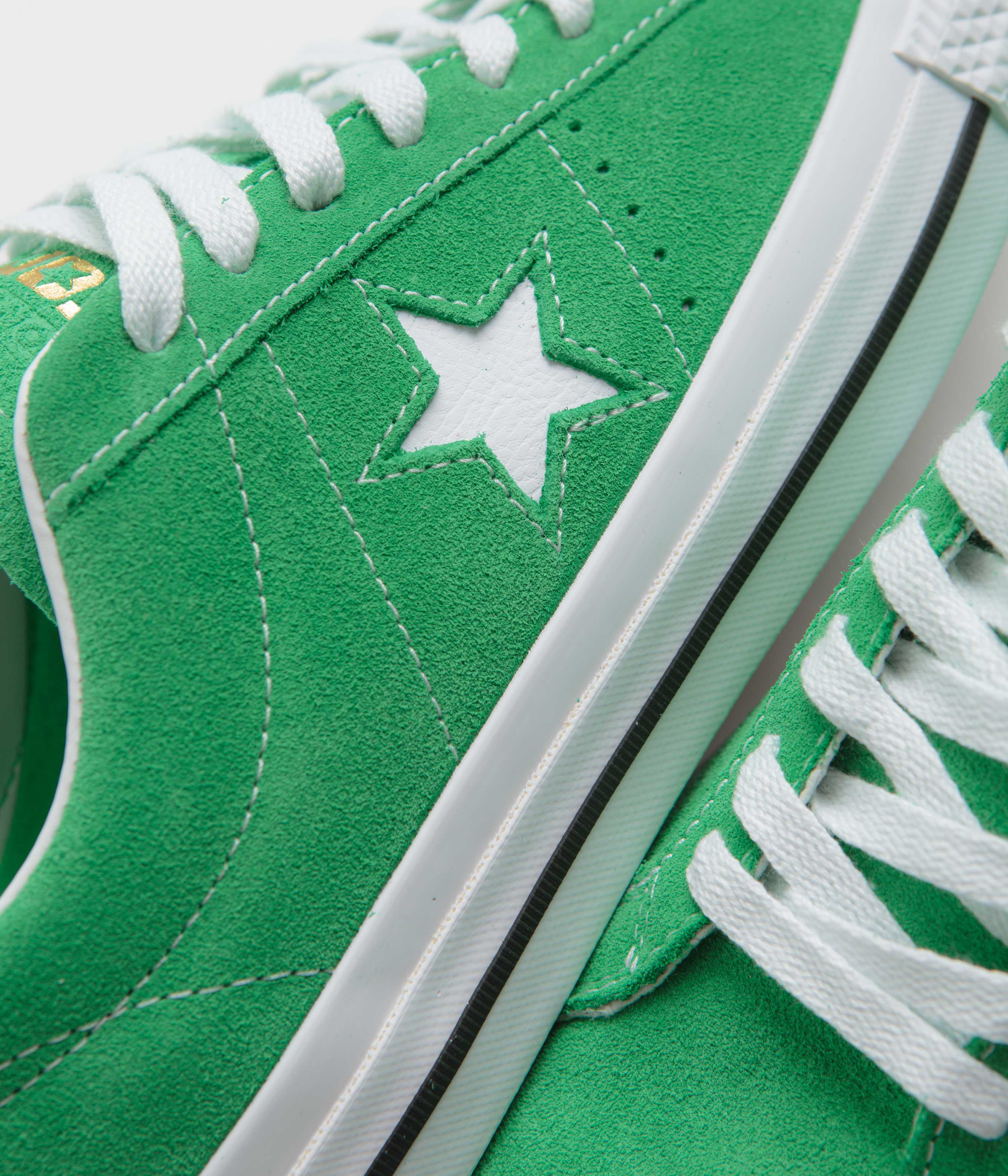 Converse Cons One Star Pro Ox Shoes - Apex Green / White / Black - Image 3