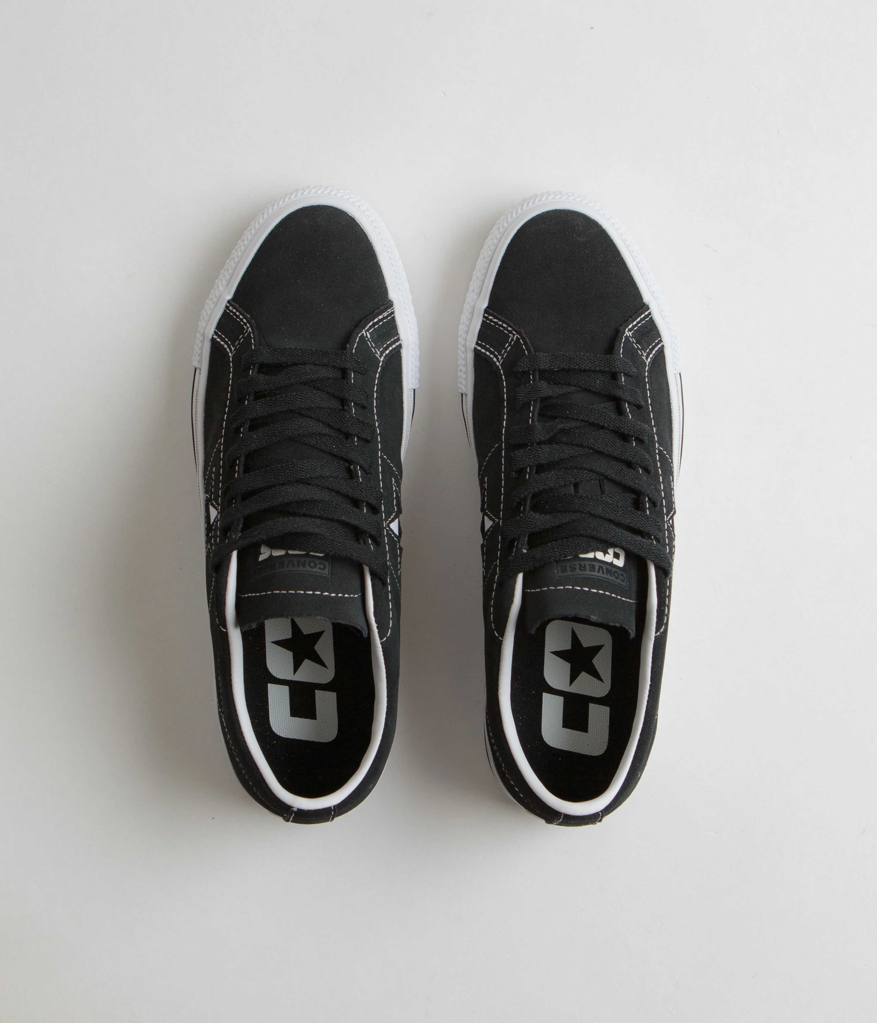 Converse Cons One Star Pro Suede Ox Shoes - Black / Black / White - Image 7