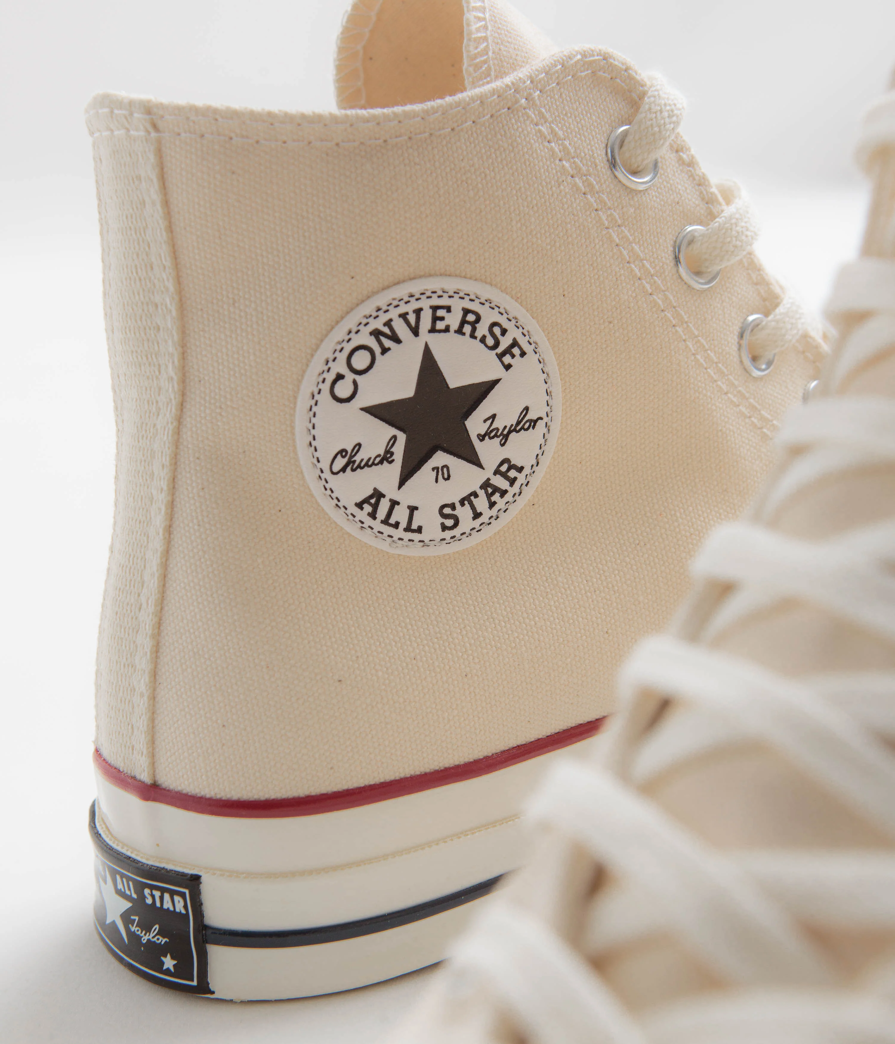 Converse CTAS 70's Hi Shoes - Parchment / Garnet / Egret - Image 3