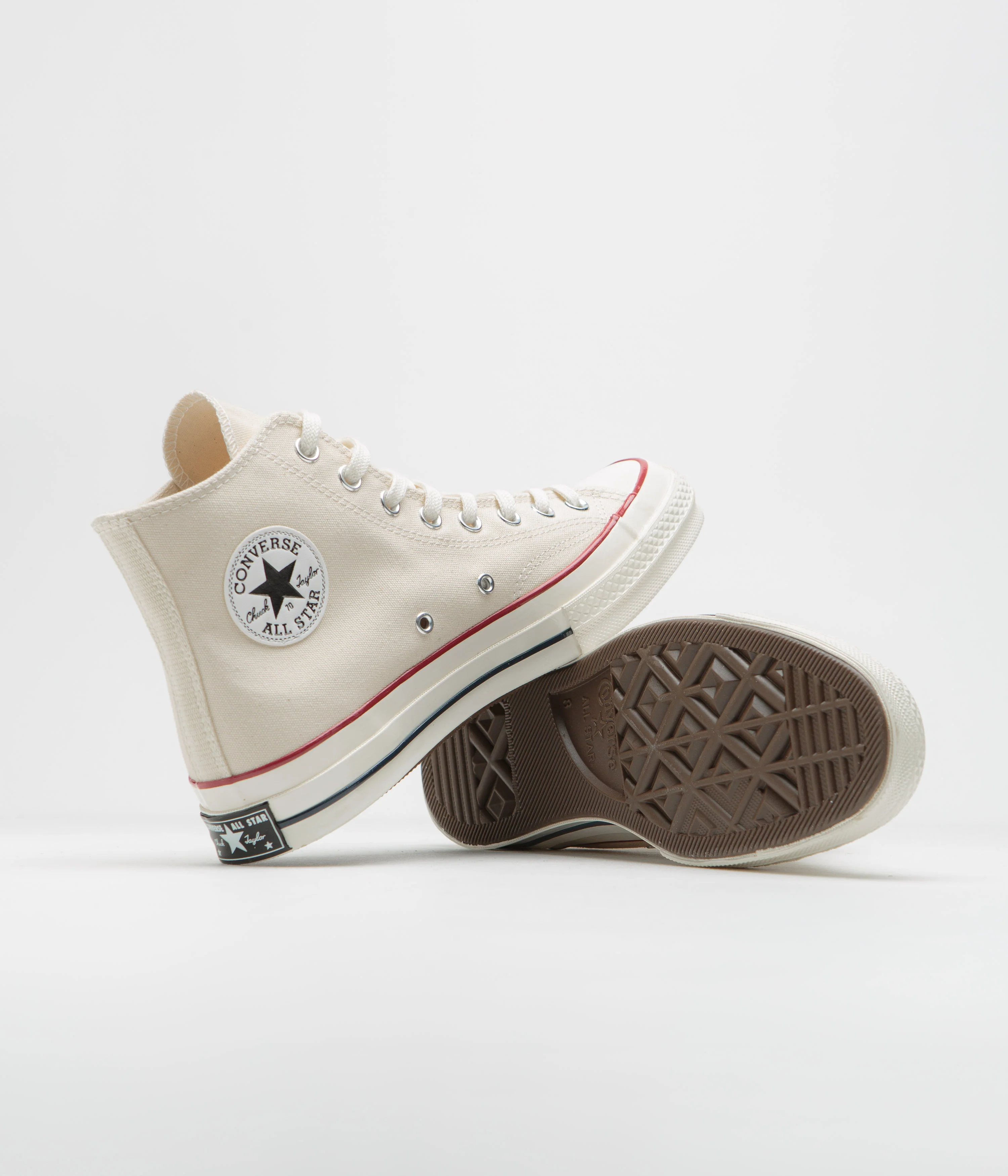 Converse CTAS 70's Hi Shoes - Parchment / Garnet / Egret - Image 5
