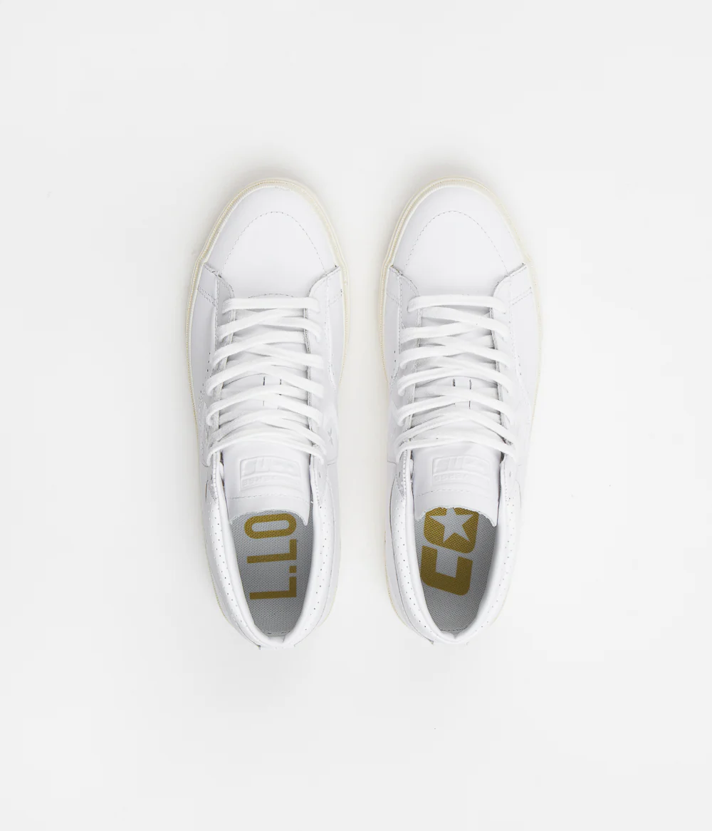 Converse Louie Lopez Pro Mono Leather Shoes - White / White / Egret - Image 7