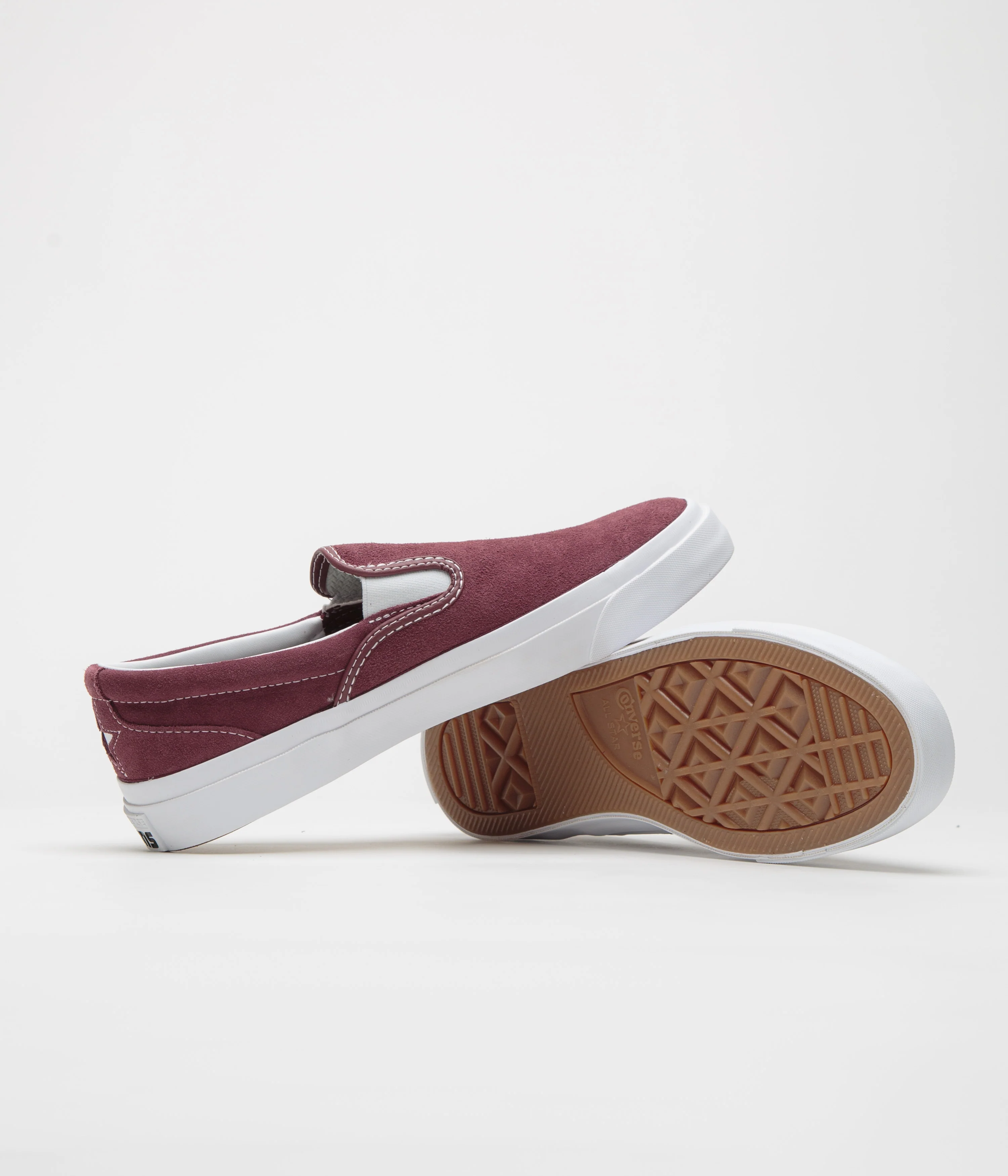 Converse One Star CC Slip Pro Shoes - Deep Bordeaux / White / White - Image 5