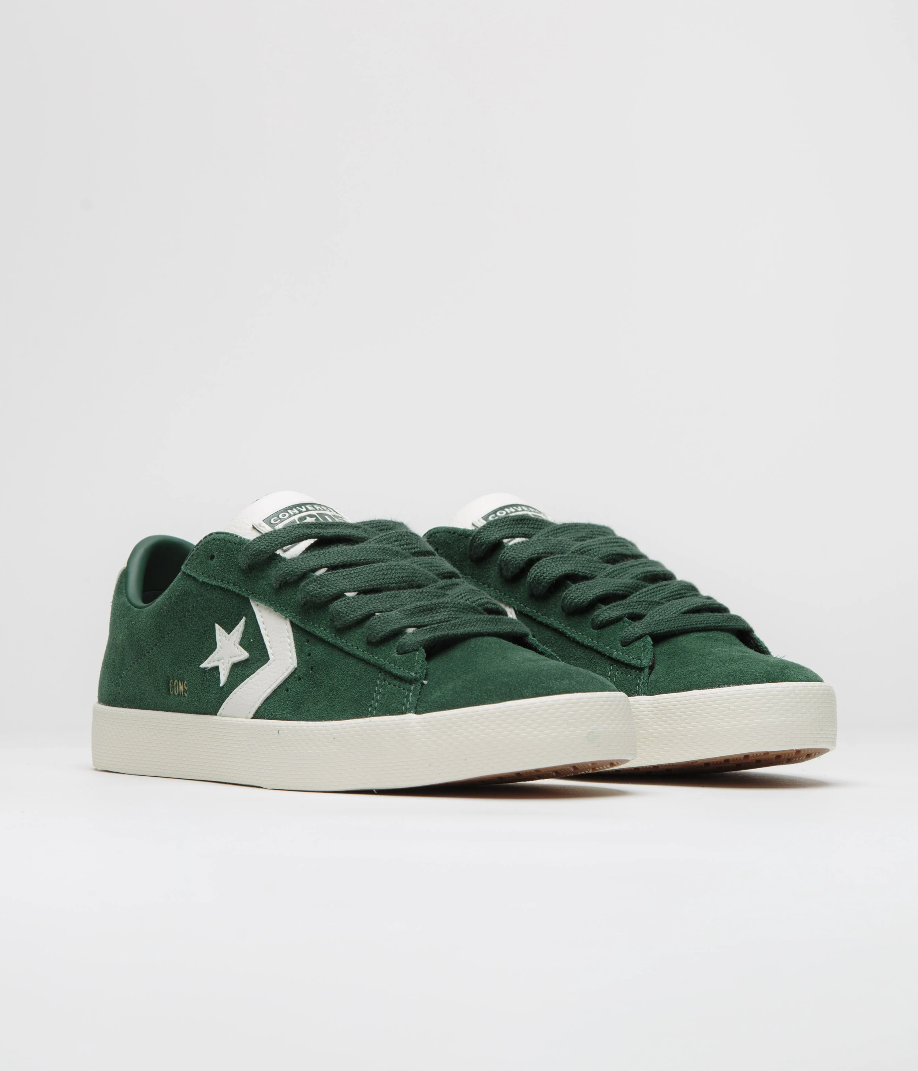 Converse PL Vulc Pro Ox Shoes - Green Envy / Egret / Gum Honey - Image 2