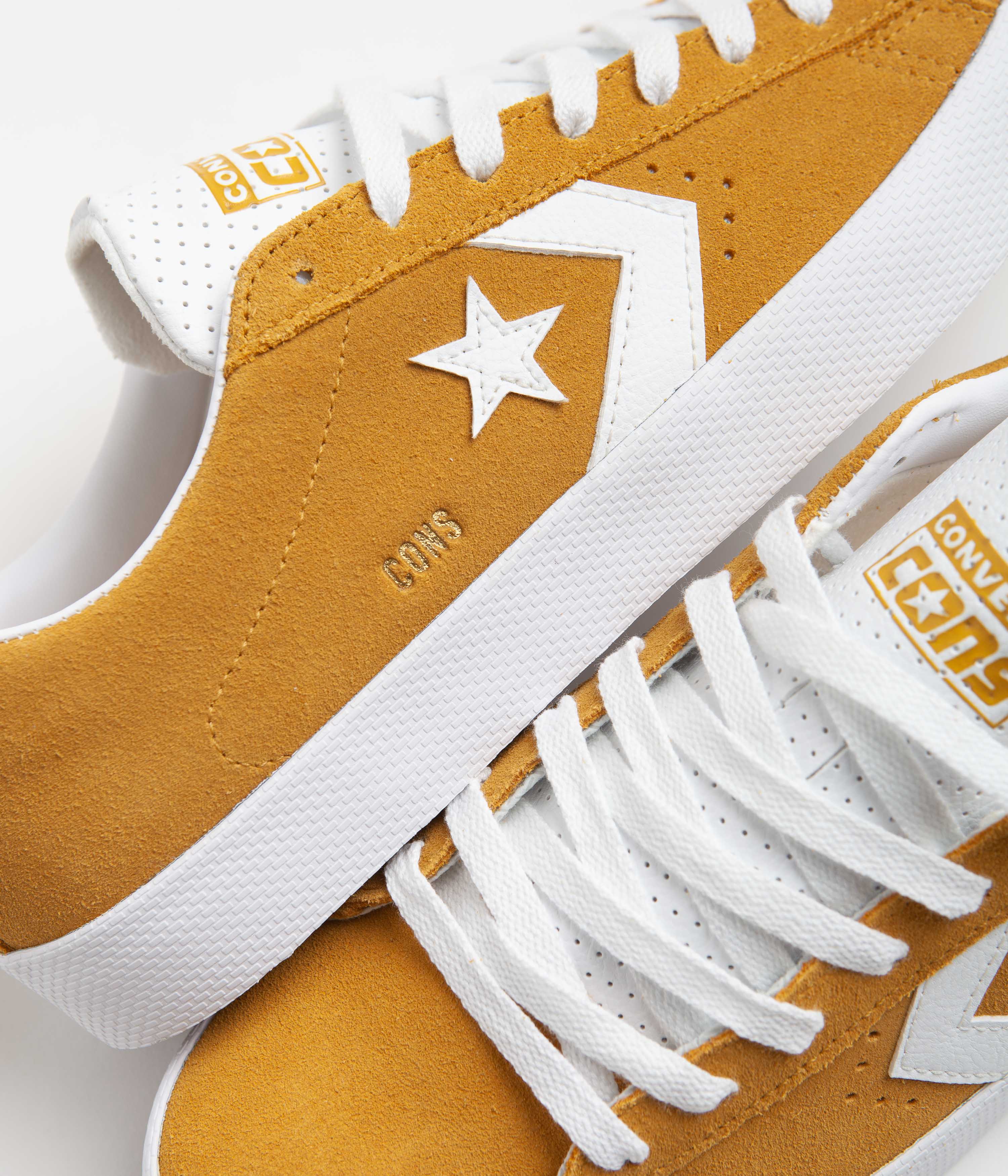 Converse Pro Leather Summer Ox Shoes - Golden Sundial / White / White - Image 3