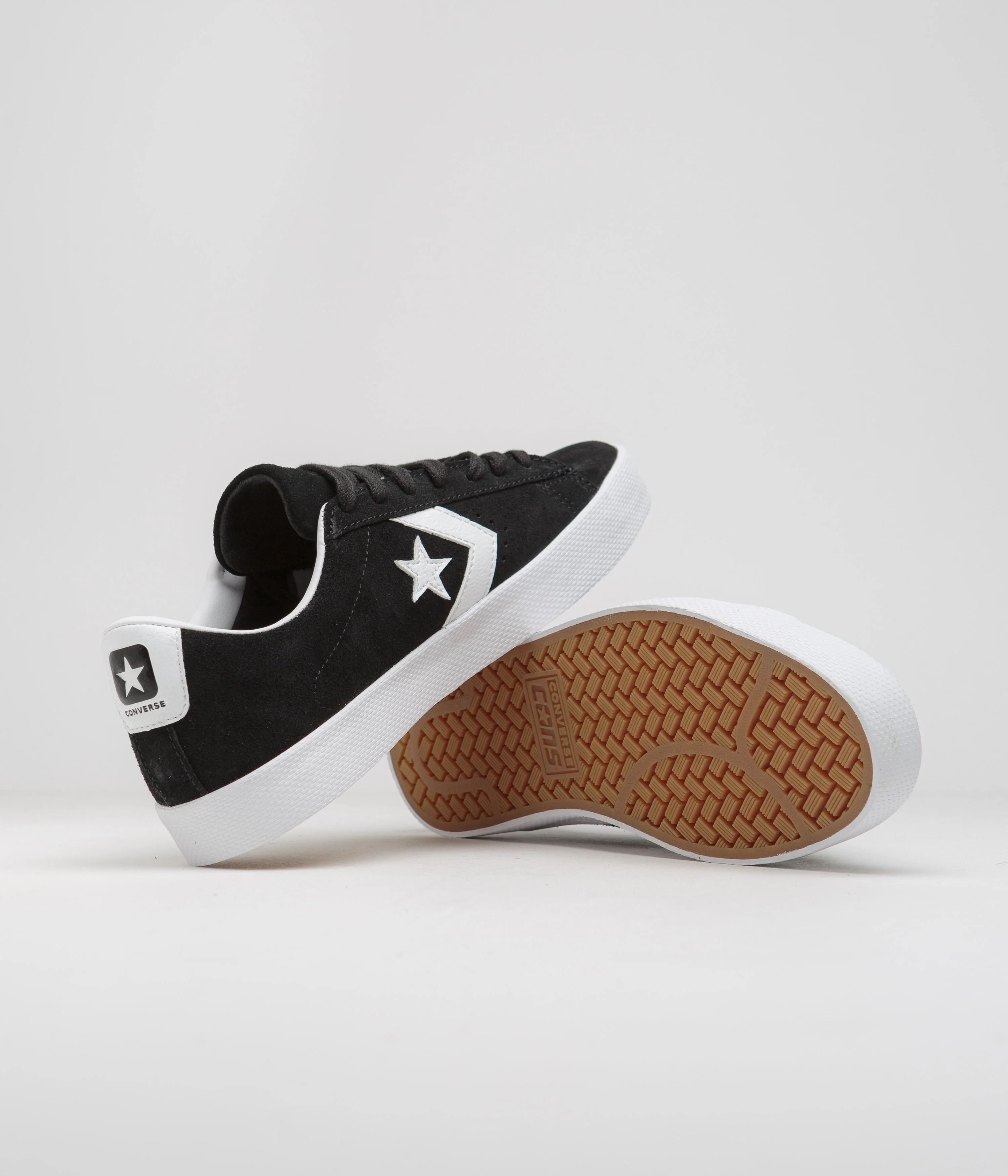 Converse Pro Leather Vulcanized Pro Ox Shoes - Black / White / White - Image 5