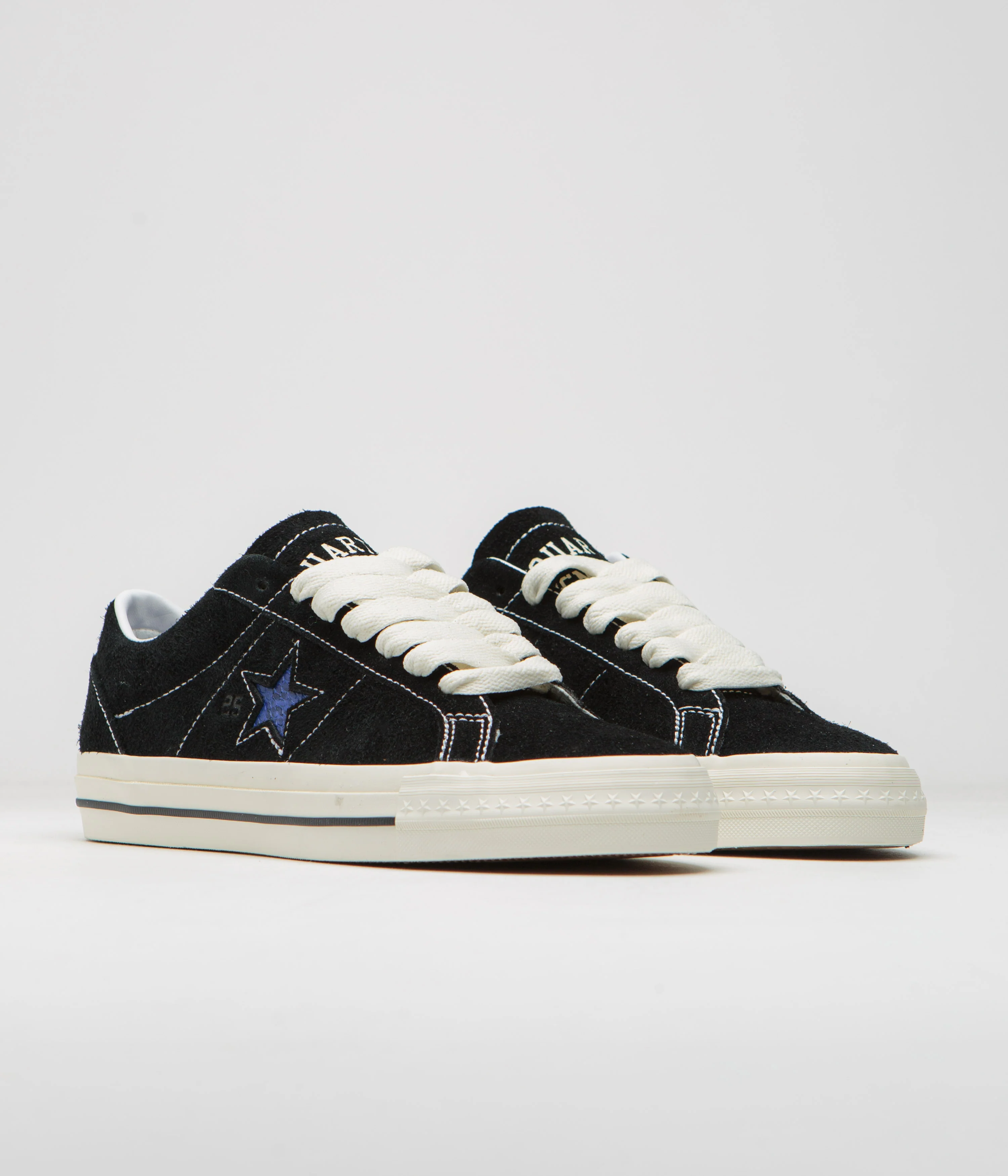 Converse x Quartersnacks One Star Pro Ox Shoes - Black / Egret / Hyper Blue - Image 2