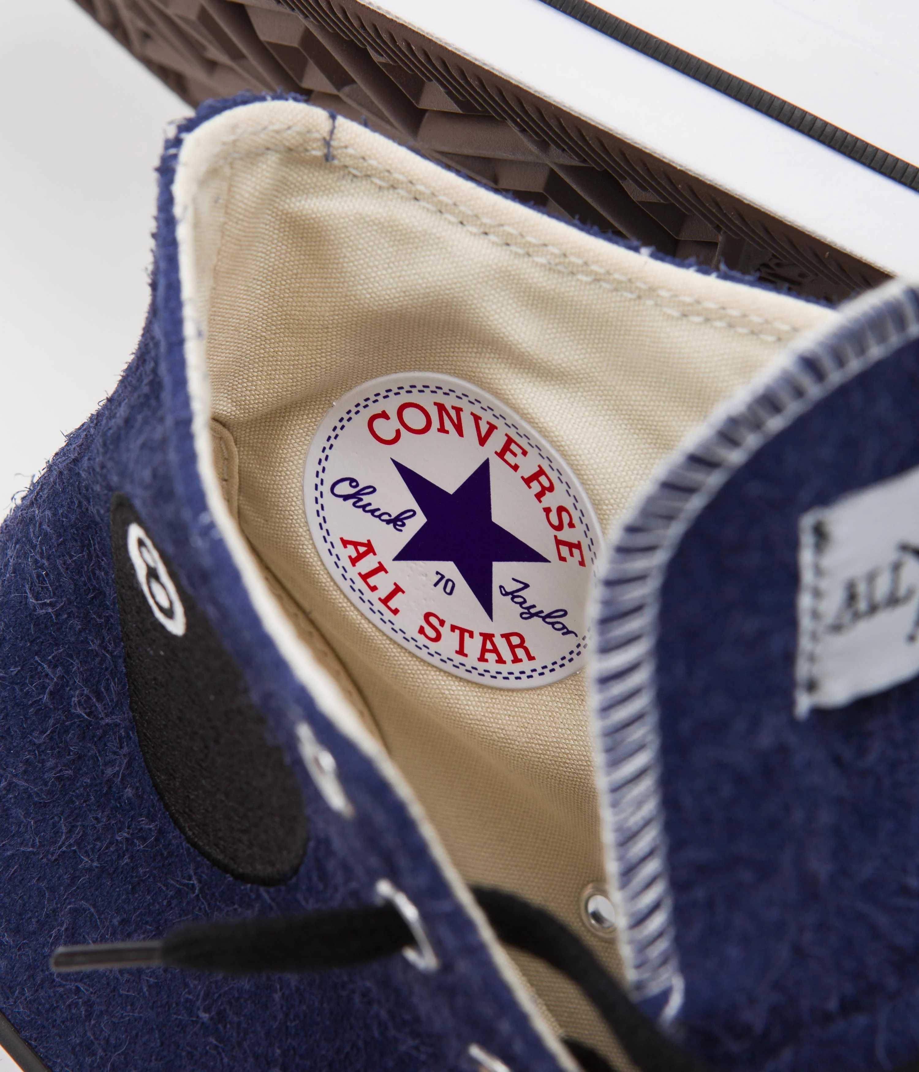 Converse x Stussy Chuck 70 Hi Shoes - Clematis Blue / White / Black - Image 7