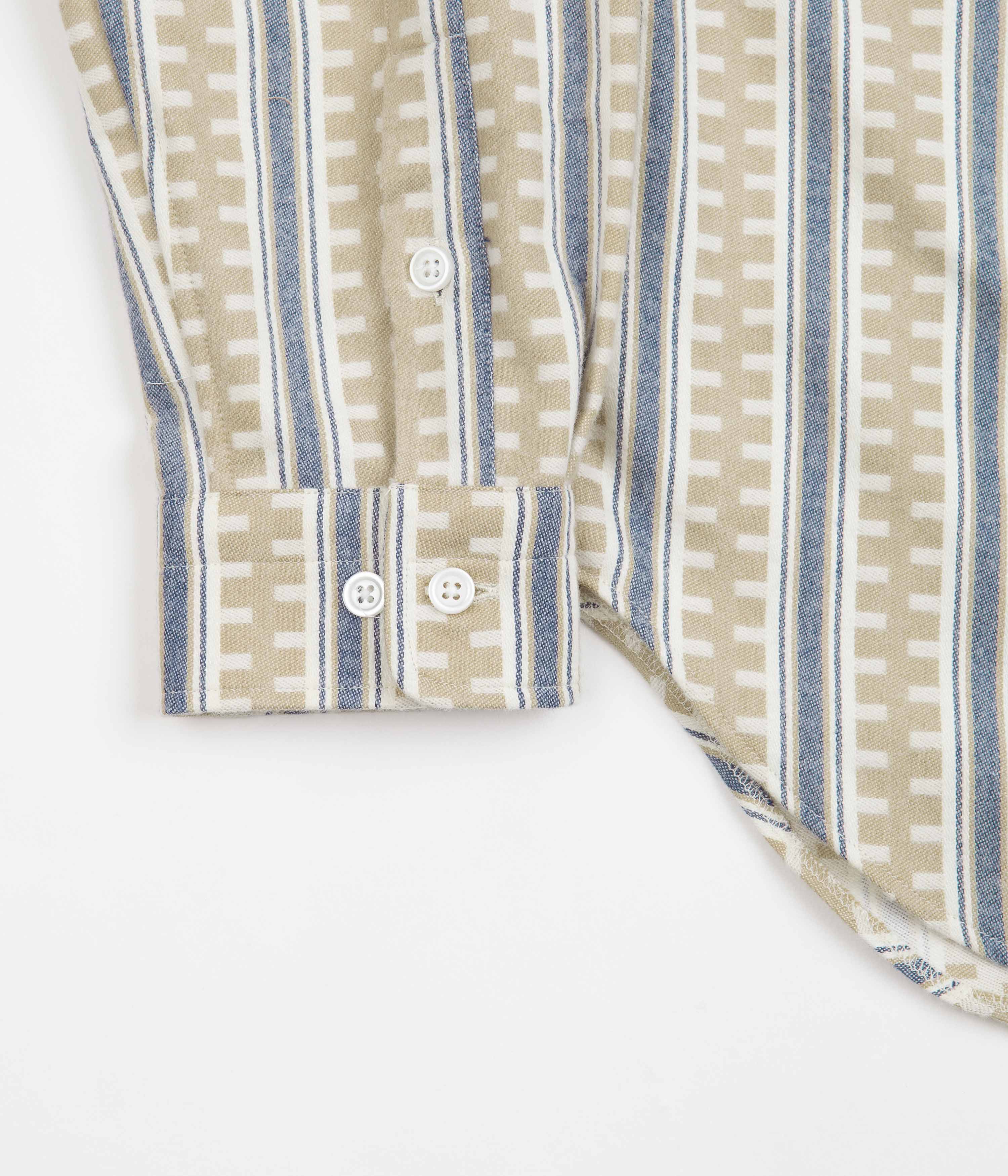 Dancer Danssoni One Pocket Shirt - Sand / Blue Stripes - Image 2