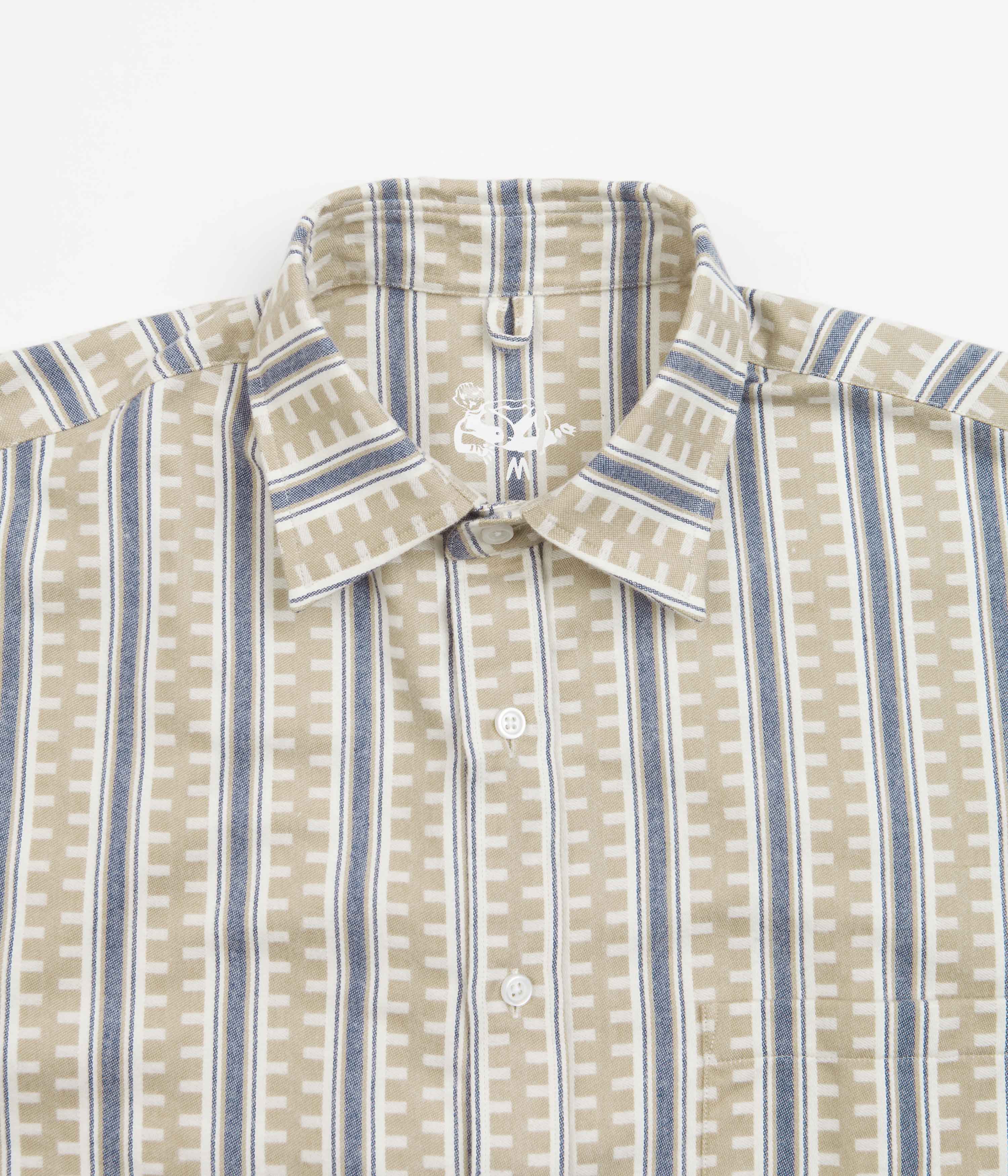 Dancer Danssoni One Pocket Shirt - Sand / Blue Stripes - Image 4