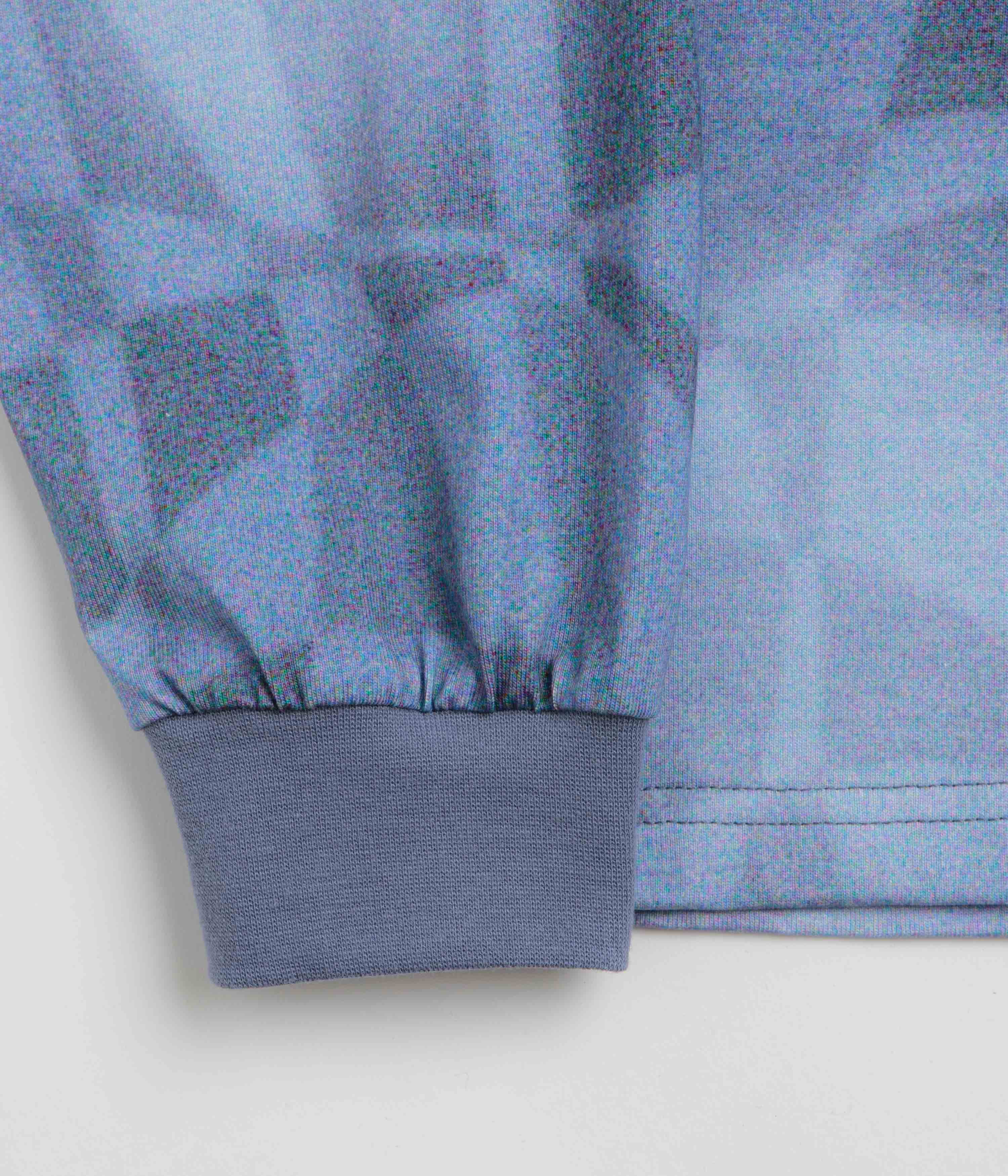 Dime Abstract Long Sleeve T-Shirt - Static Blue - Image 4