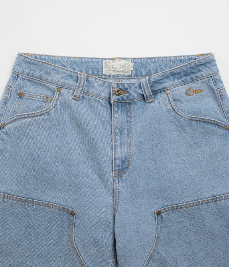 Dime Carpenter Denim Shorts - Blue Washed - Image 4