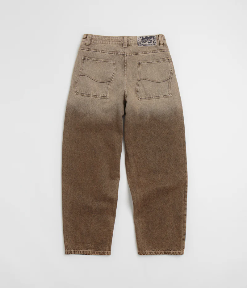Dime Classic Baggy Jeans - Dipped Sandblasted Brown - Image 3