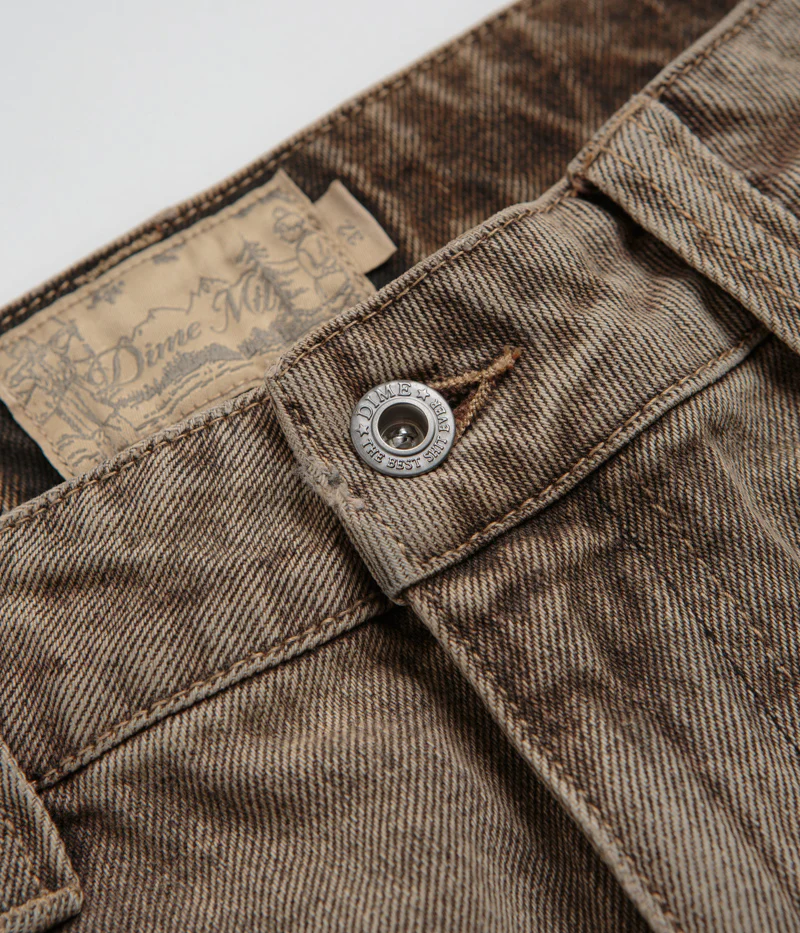 Dime Classic Baggy Jeans - Dipped Sandblasted Brown - Image 7