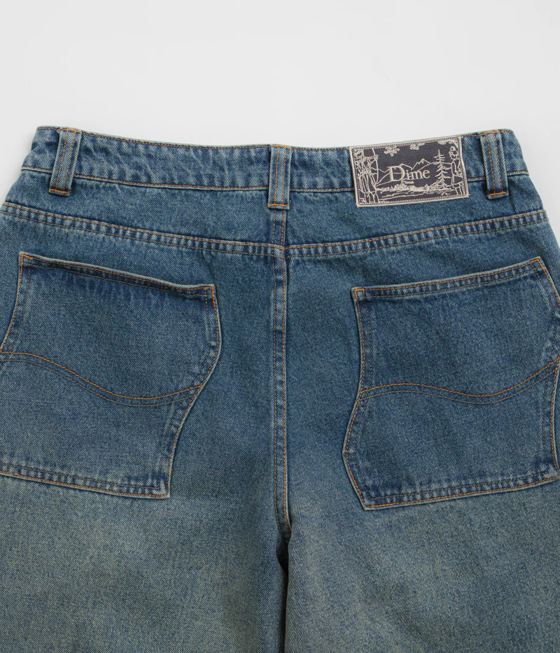 Dime Classic Baggy Jeans - Dipped Sandblasted Indigo - Image 6