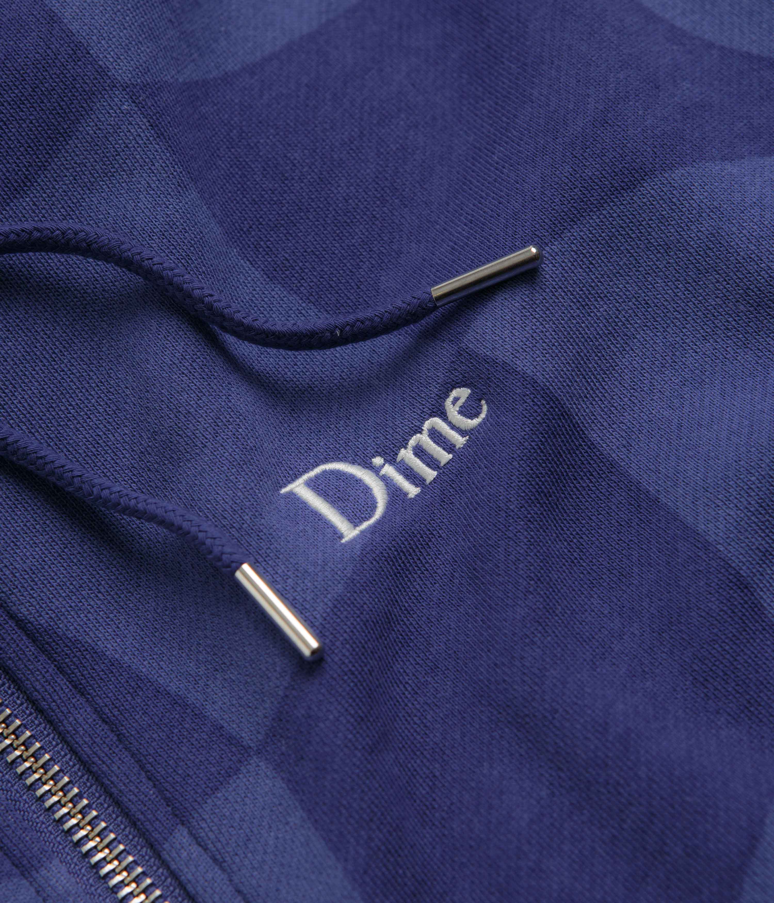 Dime Classic Checkmate Zip Hoodie - Navy - Image 3