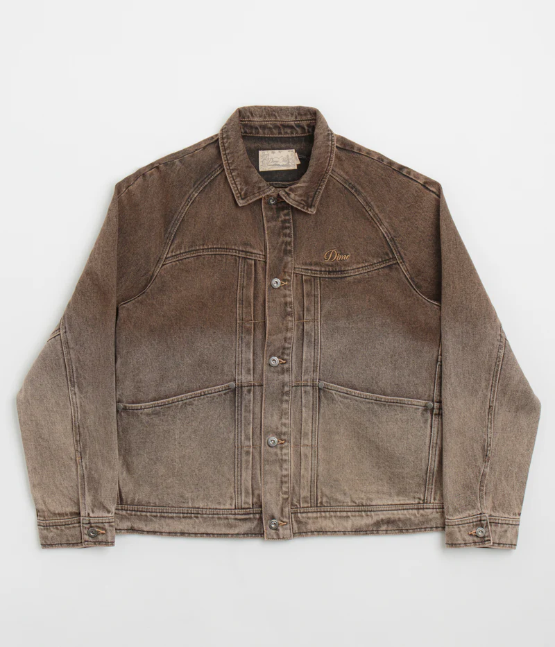Dime Denim Jacket - Dipped Sandblasted Brown