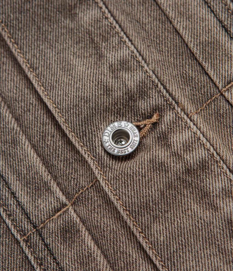 Dime Denim Jacket - Dipped Sandblasted Brown - Image 6