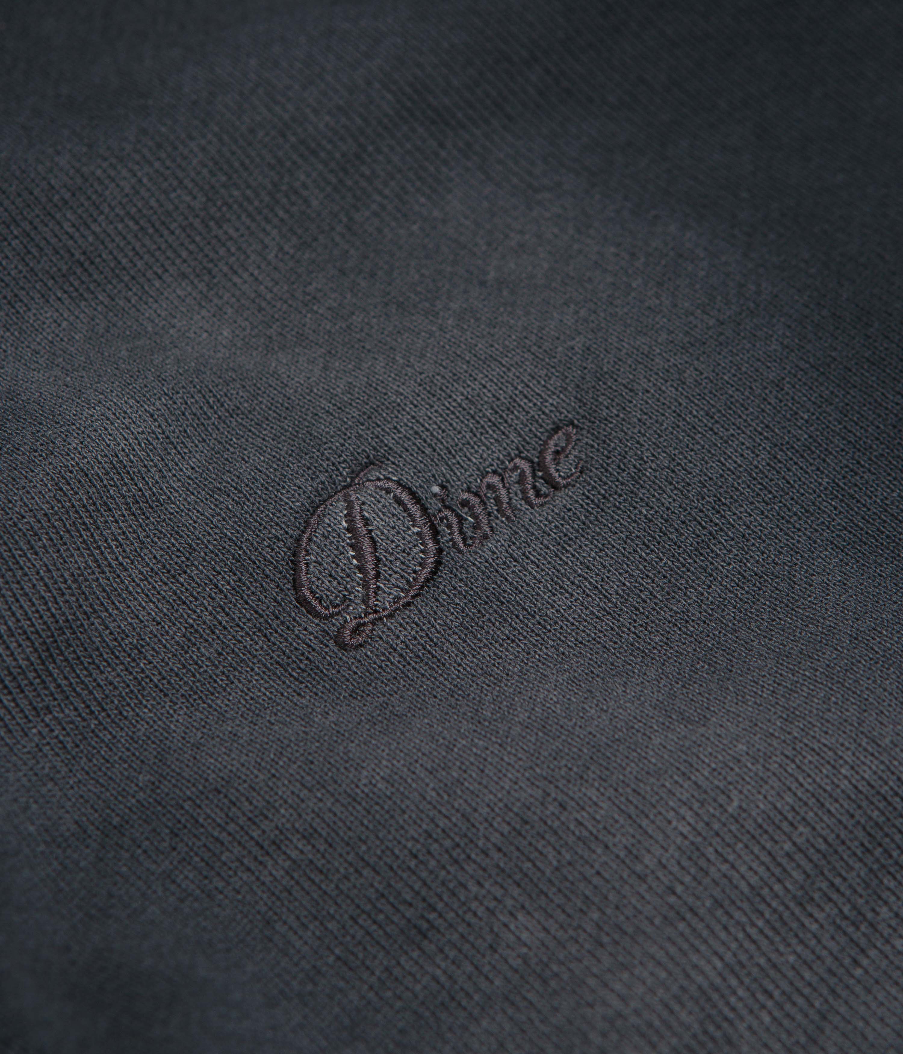 Dime Womens Cropped Full Zip Hoodie - Black Washed - Image 4