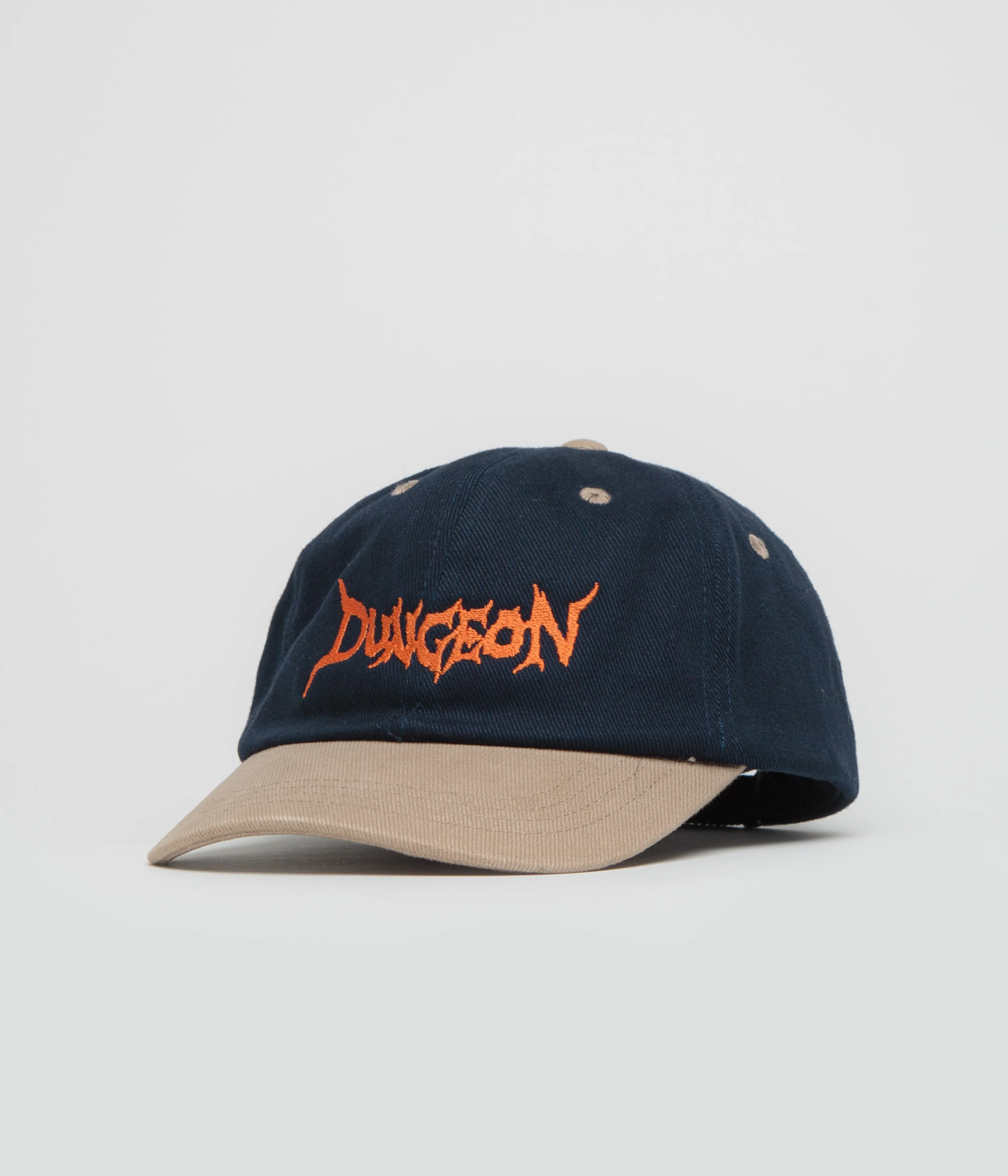 Dungeon Brushed Canvas Cap - Navy Taupe /  Orange