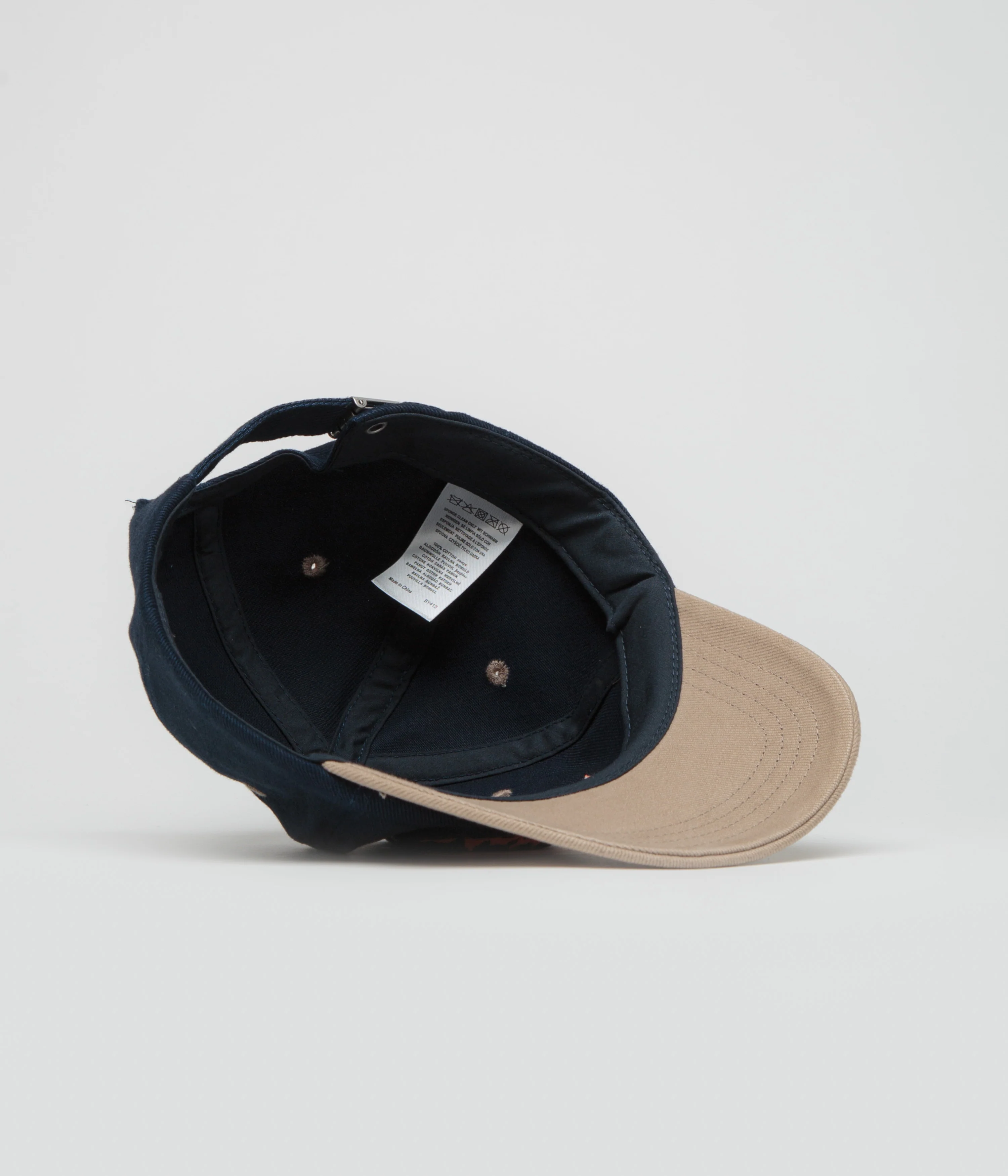Dungeon Brushed Canvas Cap - Navy Taupe /  Orange - Image 4