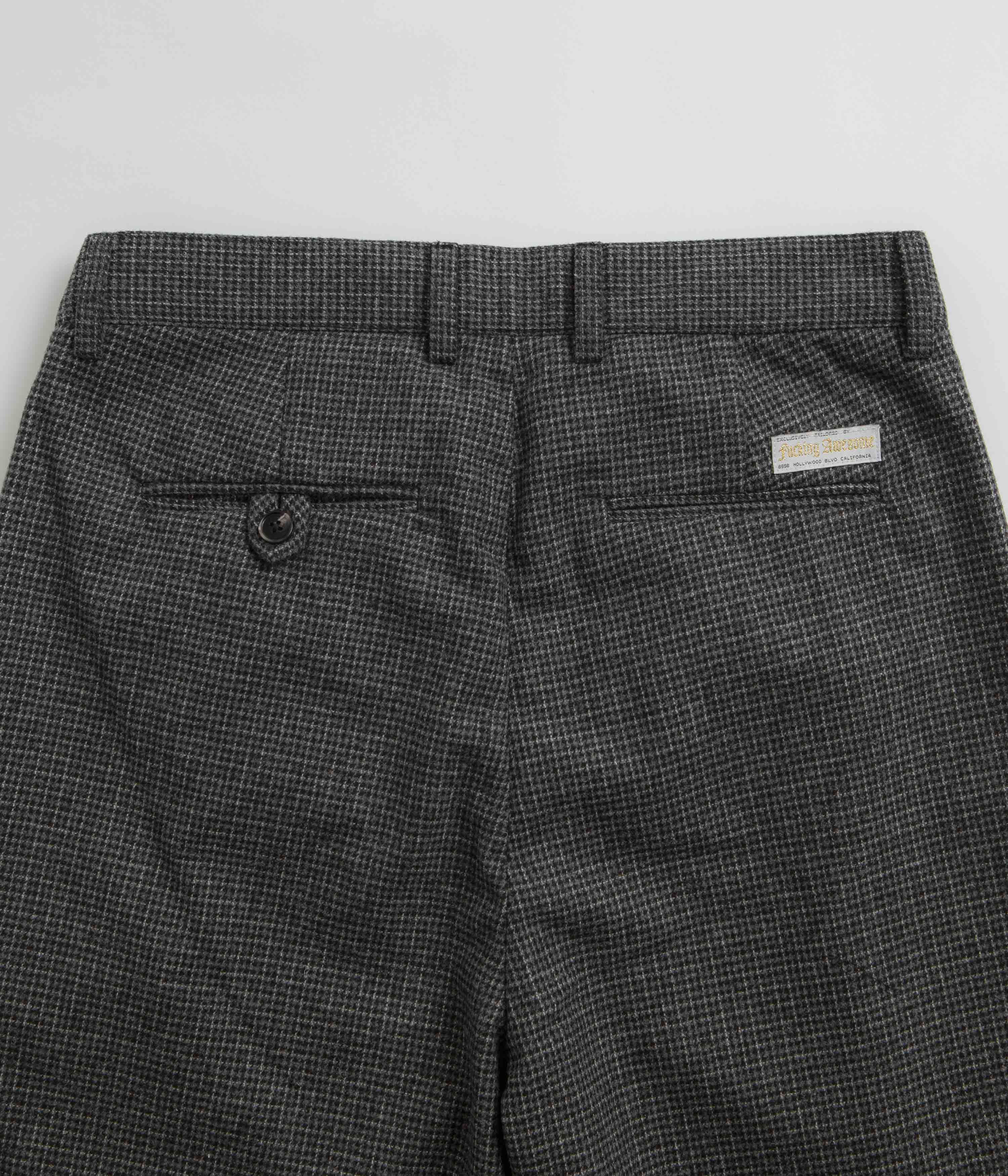 Fucking Awesome Baggy Pleated Wool Pants - Shadow - Image 6